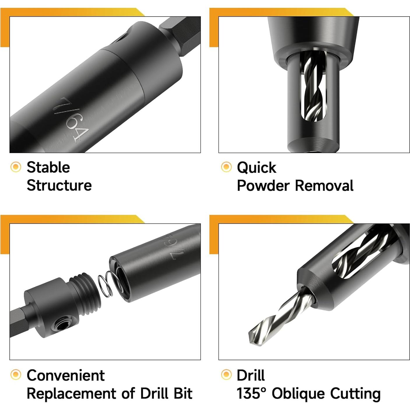 Juego de Brocas de Centrado Automático Duckcows CC2430