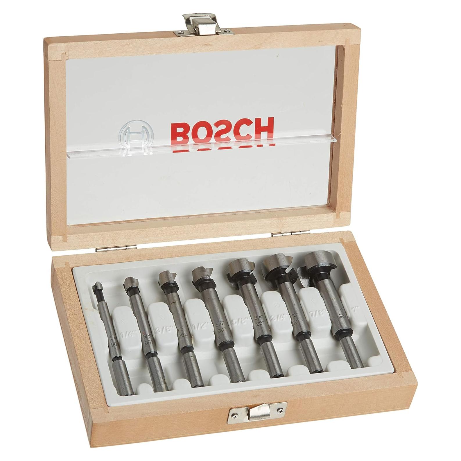 Juego de Brocas Forstner Bosch FB700 7 Piezas Acero Cromo