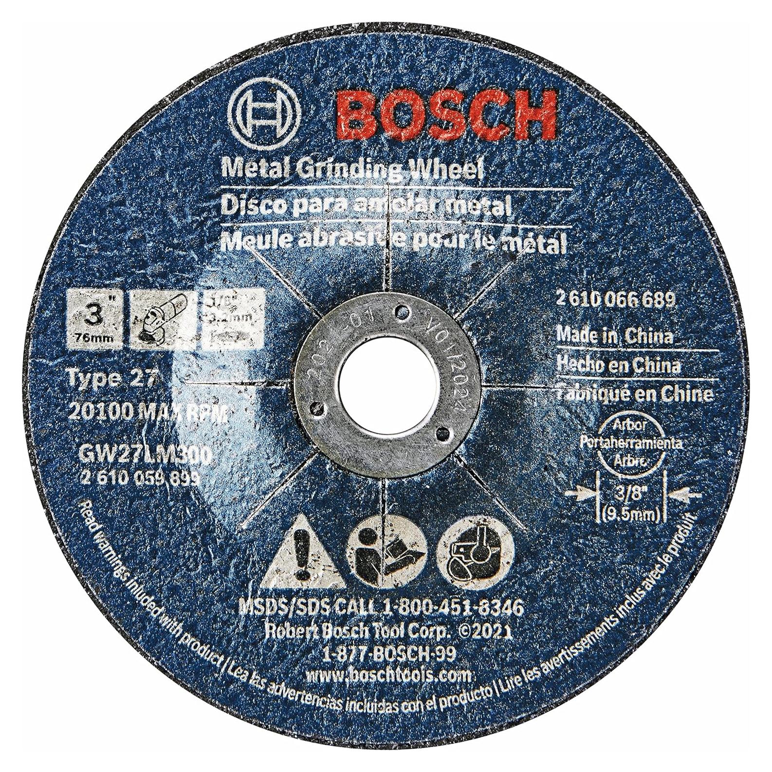 Rueda Abrasiva Bosch GW27LM300 3" x 1/8" 30 Grano Metal