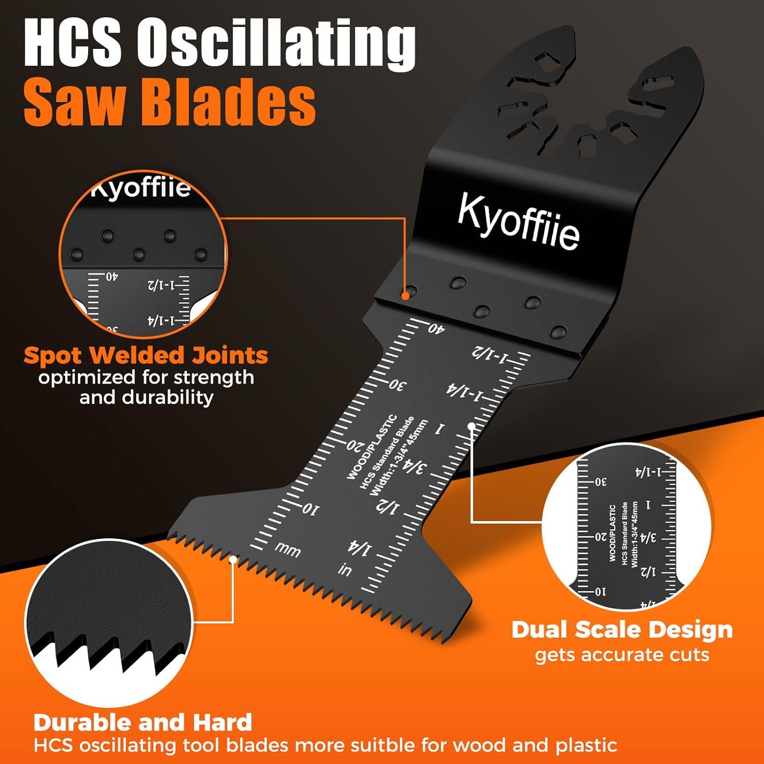 100 Cuchillas Oscilantes Kyoffiie para Madera y Plástico