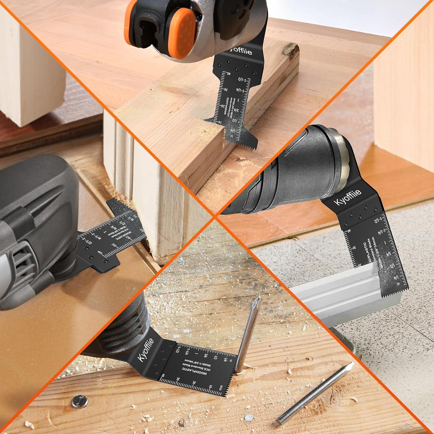 100 Cuchillas Oscilantes Kyoffiie para Madera y Plástico