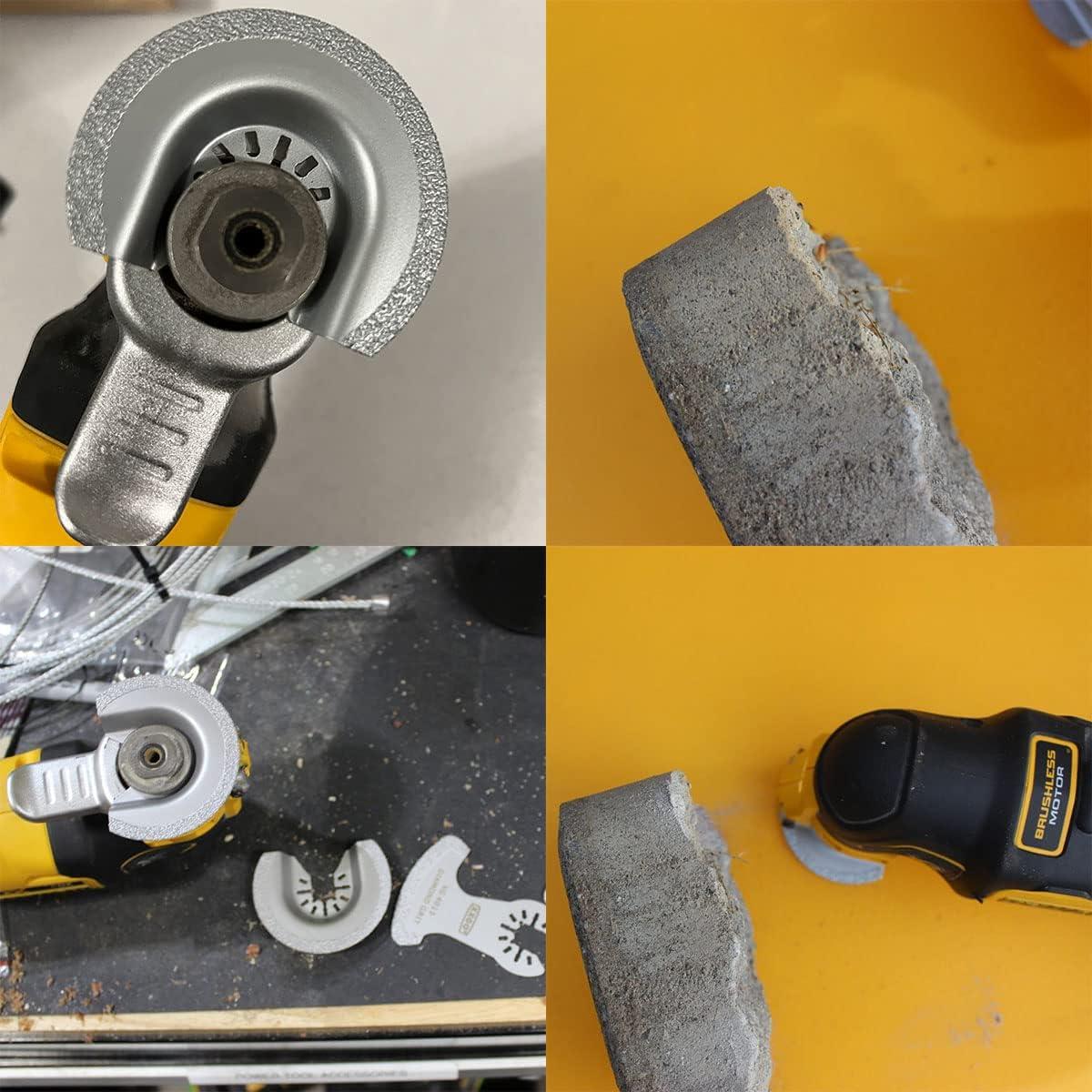 XXGO 8 Pcs Diamond Multi Tool Blades Compatible with Bosch Chicago Craftsman Dewalt Dremel Fein Genesis Harbor Freight Jobmax Makita Milwaukee Porter Cable Ridgid Ryobi Rockwell XGM0603