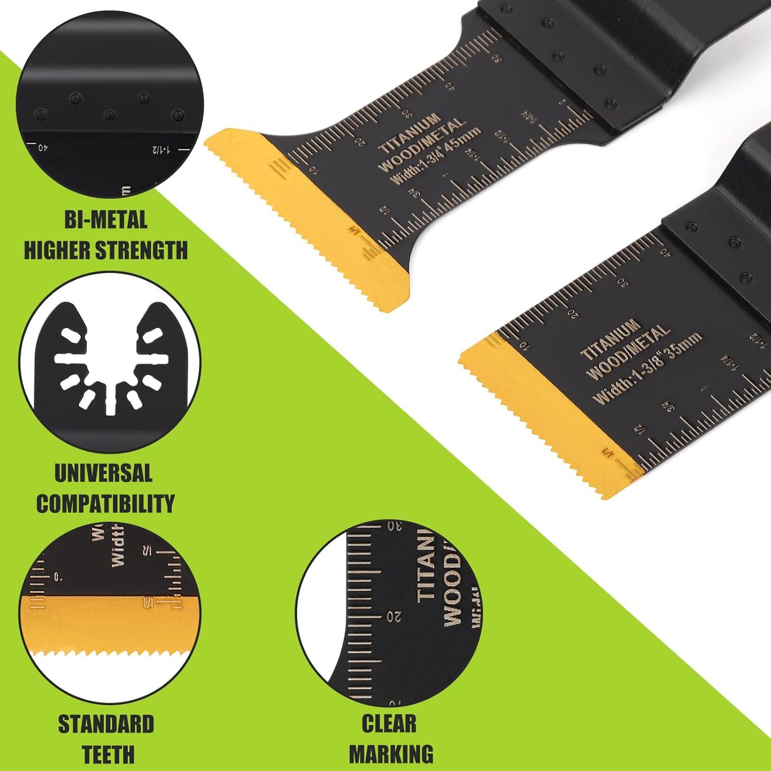 Cuchillas Oscilantes COMOWARE 10Pcs Titanio Multi-Tarea