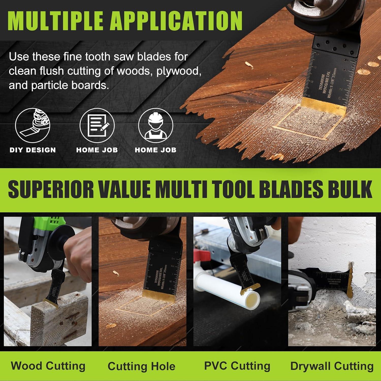 Cuchillas Oscilantes COMOWARE 10Pcs Titanio Multi-Tarea