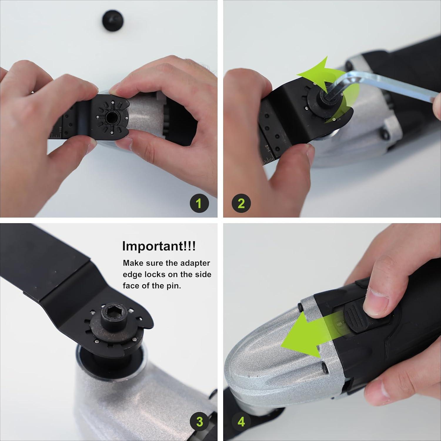 Cuchillas Oscilantes COMOWARE 10Pcs Titanio Multi-Tarea