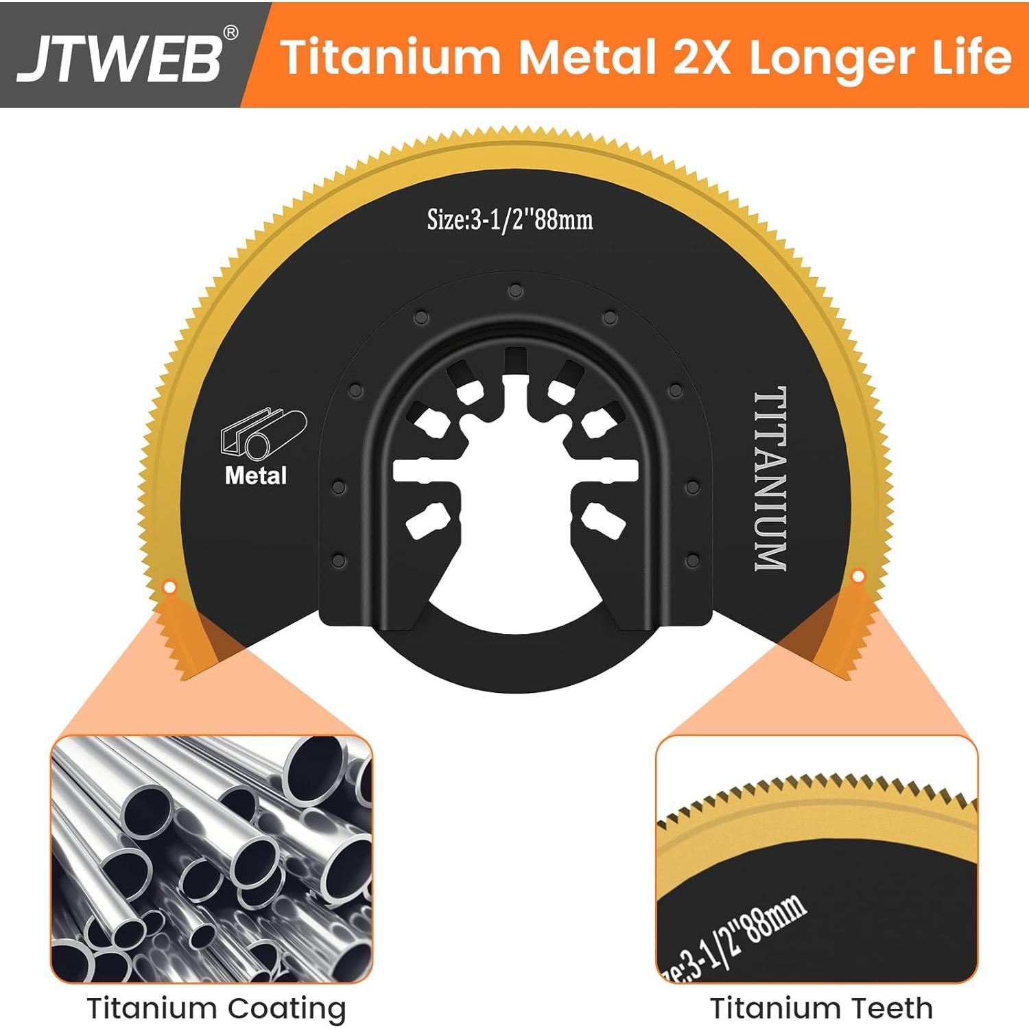 JTWEB 30PCS Cuchillas Oscilantes Titanio para Multiherramienta