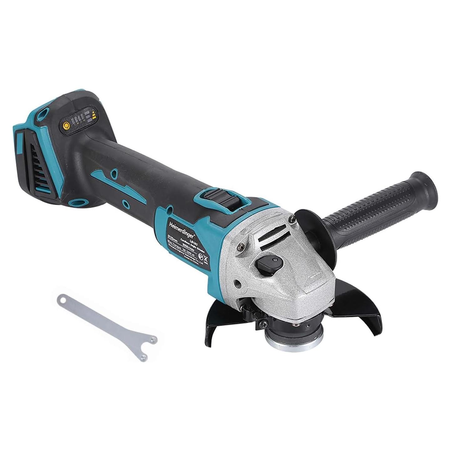 Amoladora Angular Inalámbrica Heimerdinger 18V 4.5" Alta Potencia