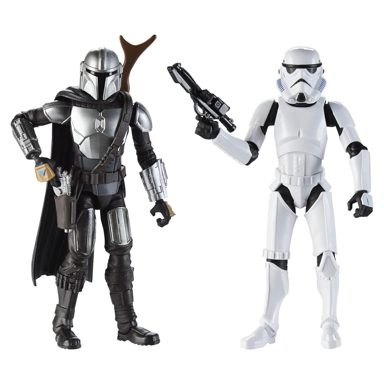 Figuras Star Wars Galaxia de Aventuras 5" Mandaloriano y Stormtrooper