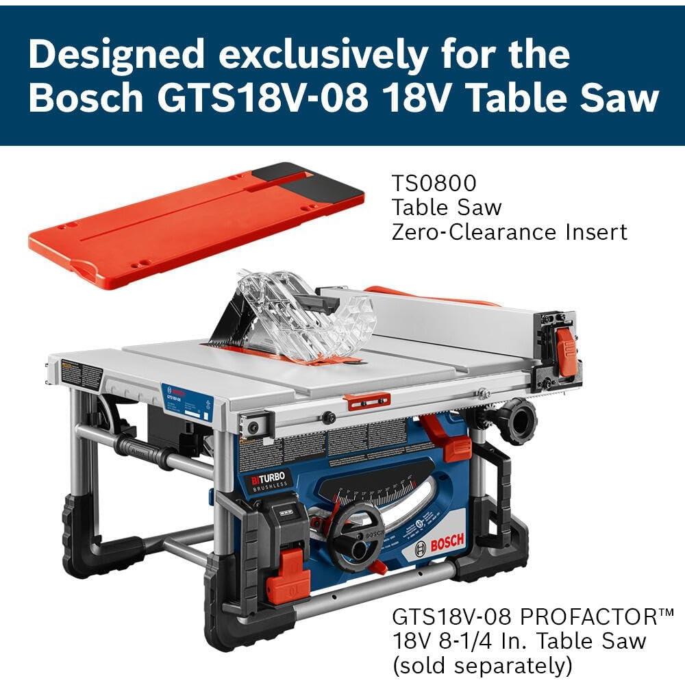 Inserto de Cero Espacio BOSCH TS0800 para Sierra de Mesa 21 cm