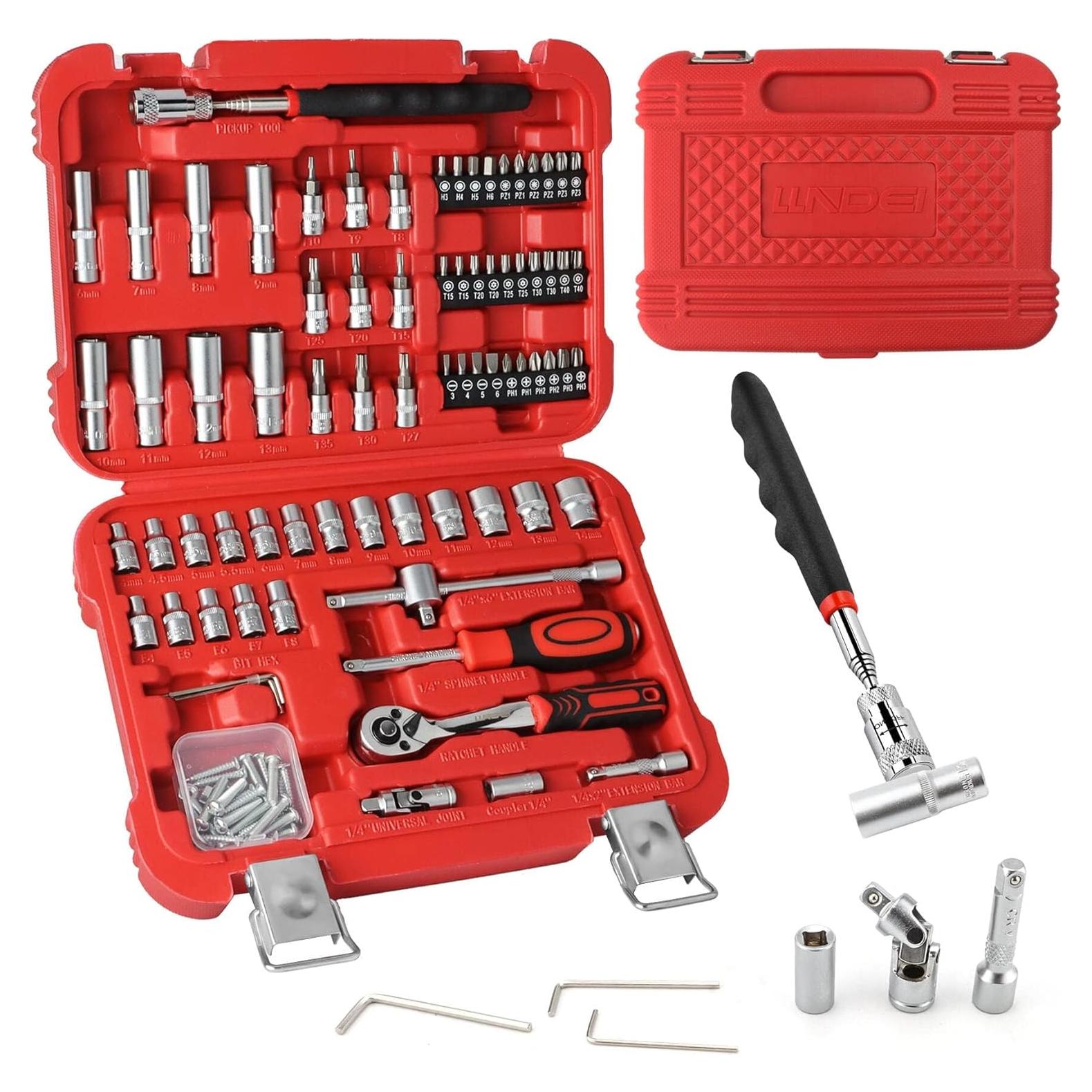 Juego de Llaves 106 Piezas LLNDEI 1/4" Acero CR-V