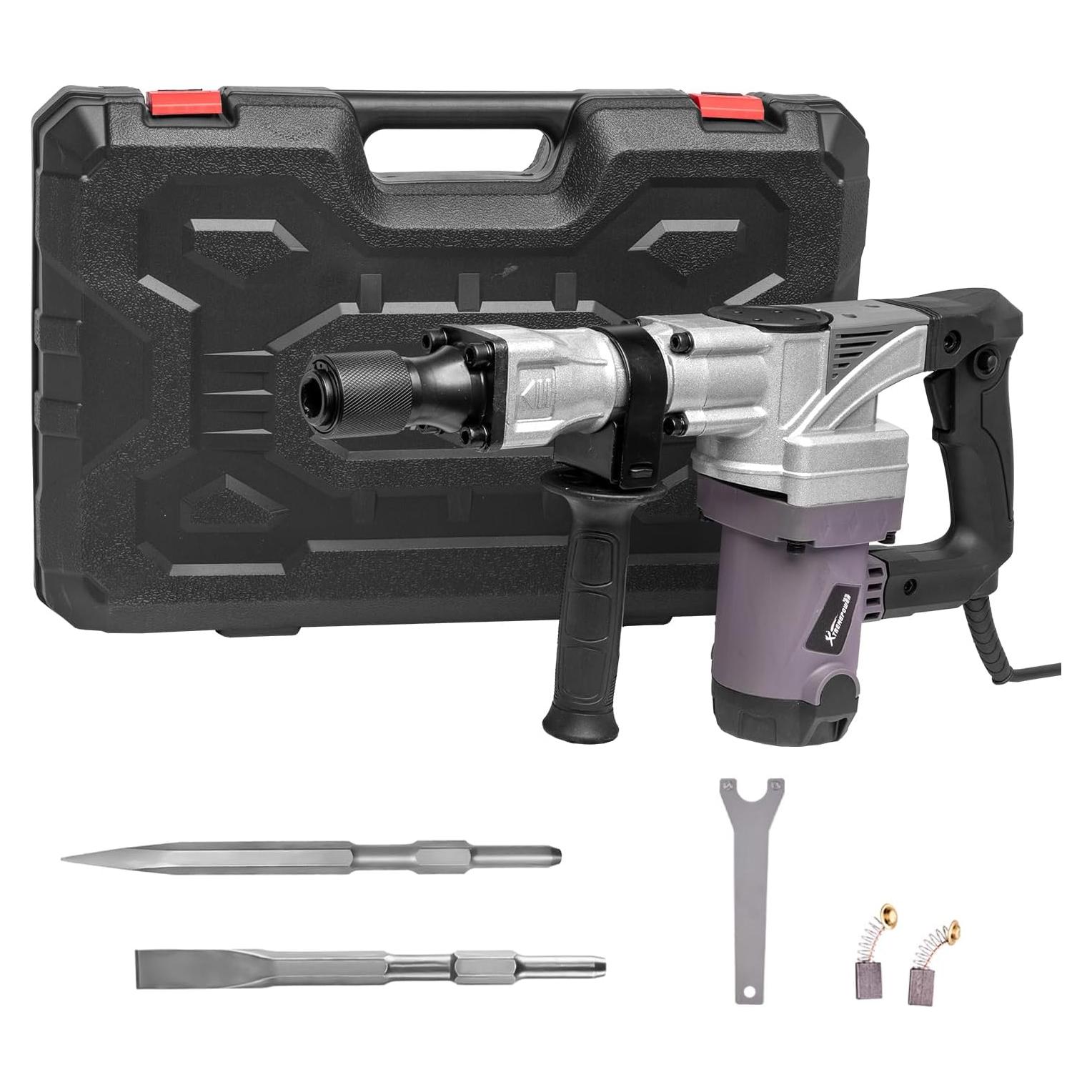 Martillo Demoledor XtremepowerUS 1400W con Cinceles y Maletín