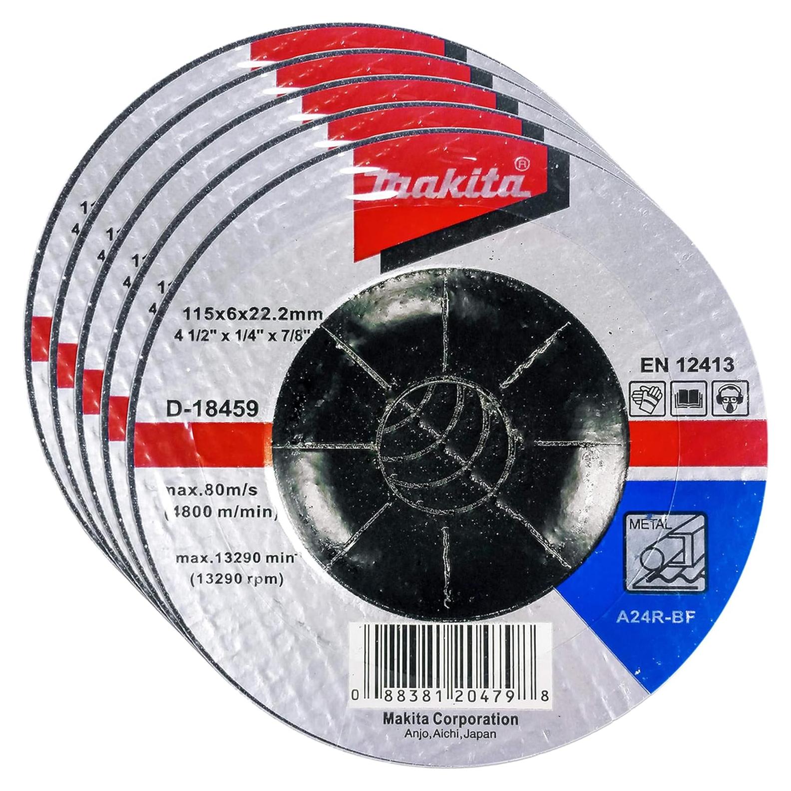 Ruedas de Esmeril Makita 5 Pack 11.43 cm para Metal