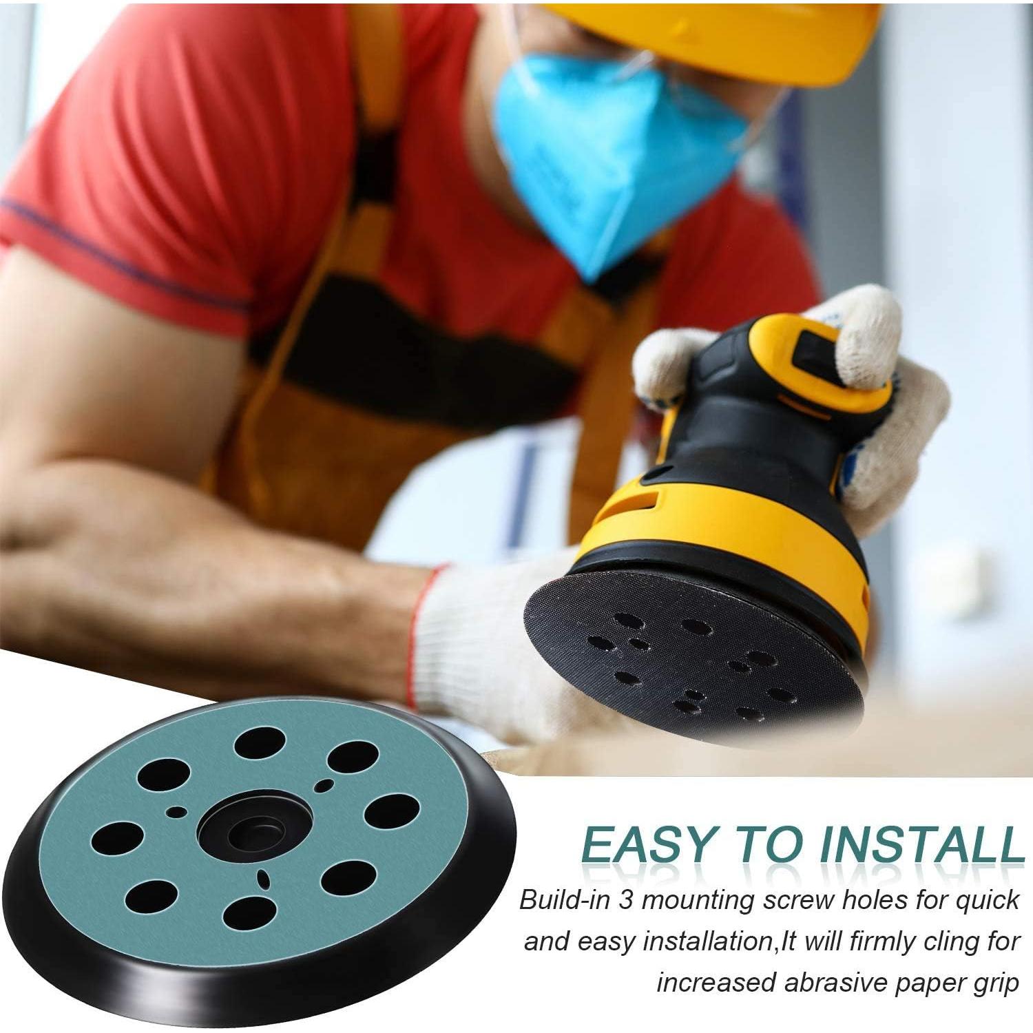 Pad de Lijadora RUIHONGV 12,7 cm 8 Agujeros Paquete de 2