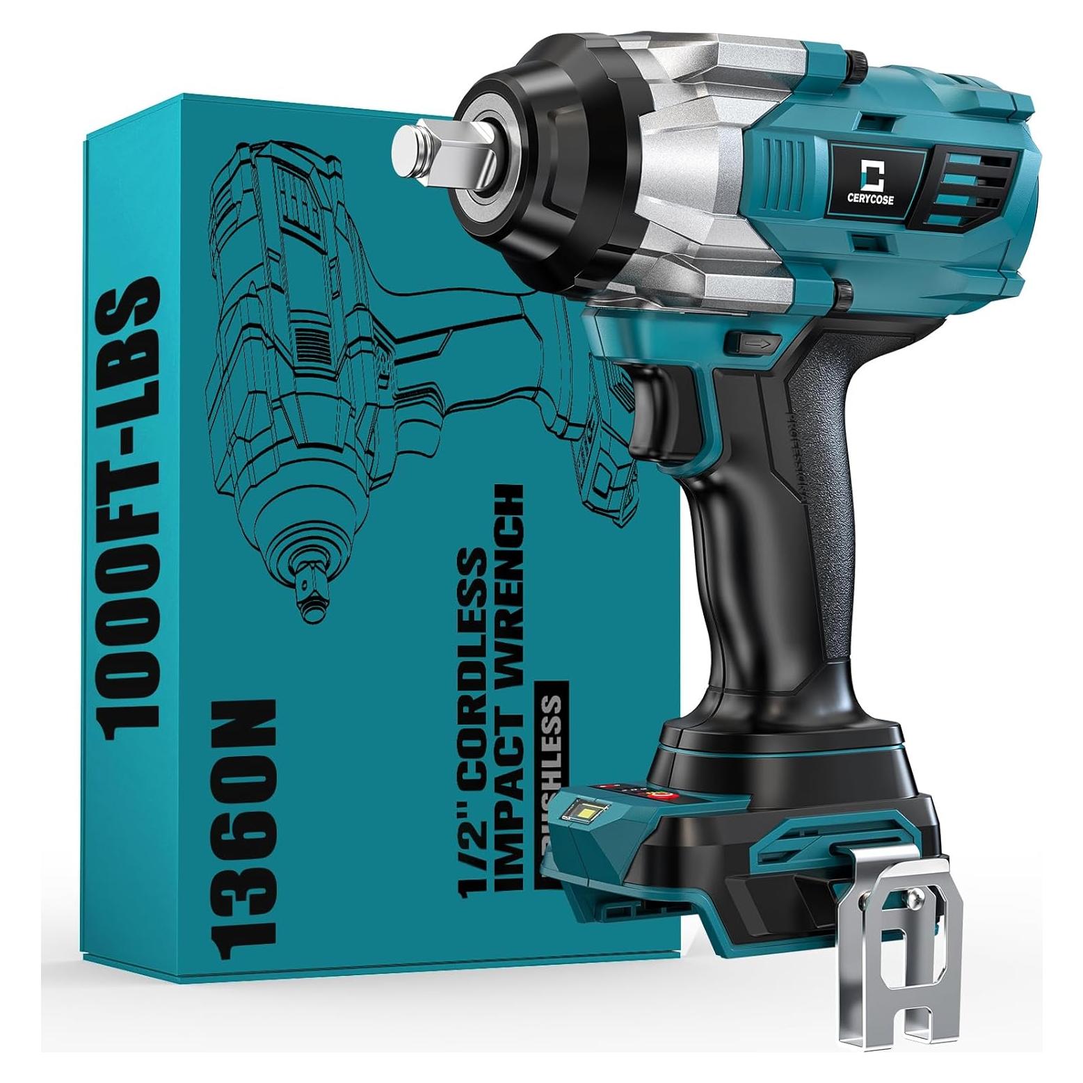 Llave de impacto inalámbrica 1/2" Makita 1000 Nm sin batería