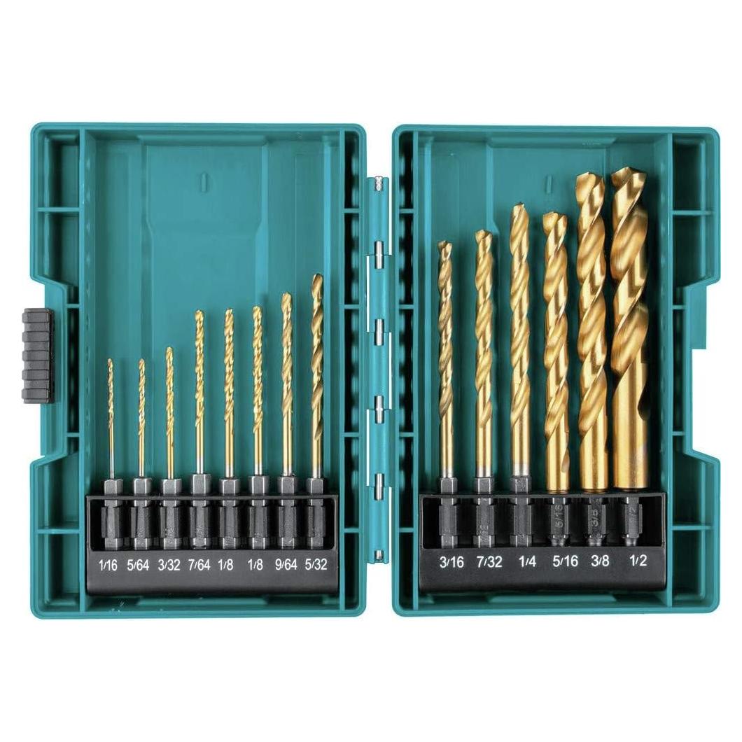 Juego de Brocas Makita B-65399 14 Piezas Titanio 1/4" Hex