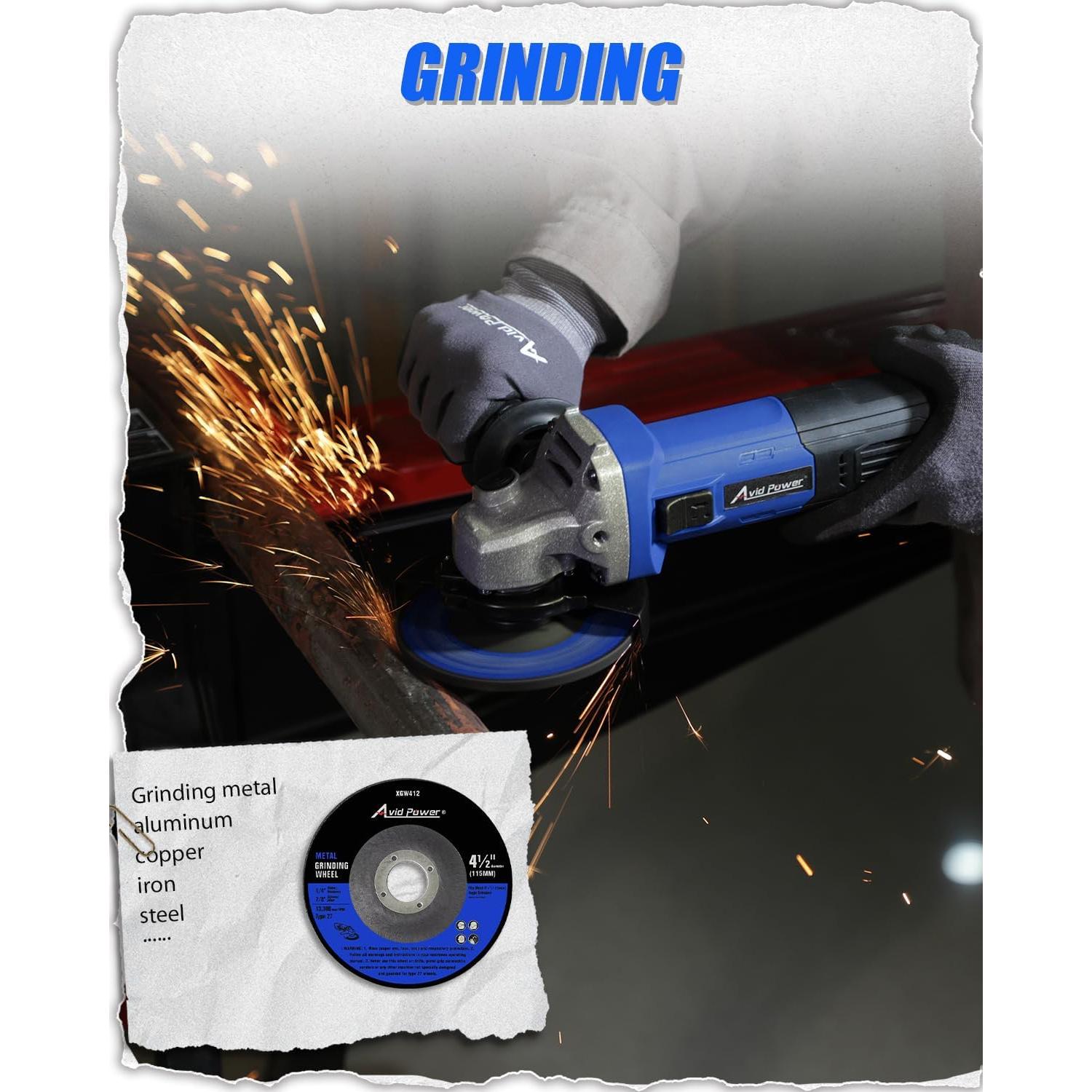 Amoladora Angular AVID POWER 900W 11.43 cm Azul