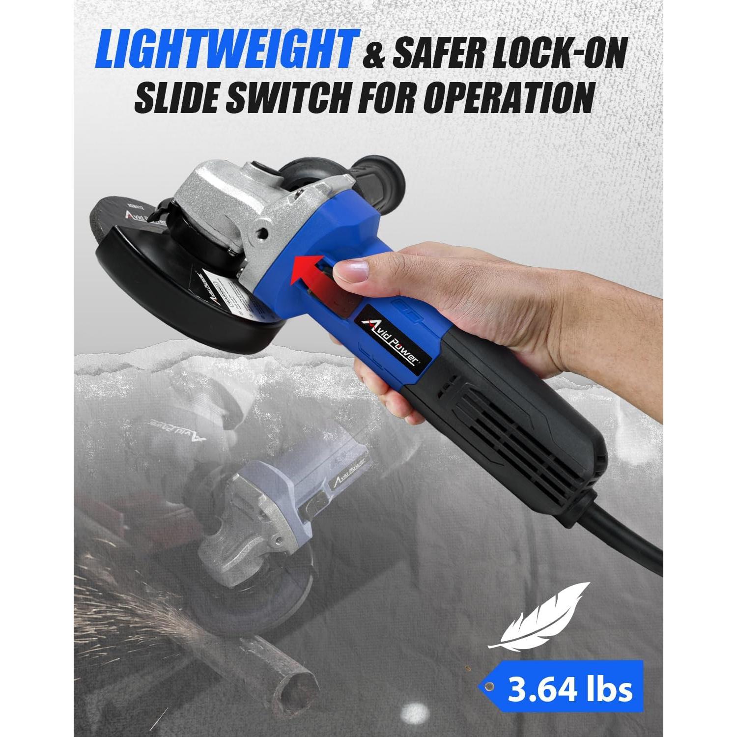 Amoladora Angular AVID POWER 900W 11.43 cm Azul