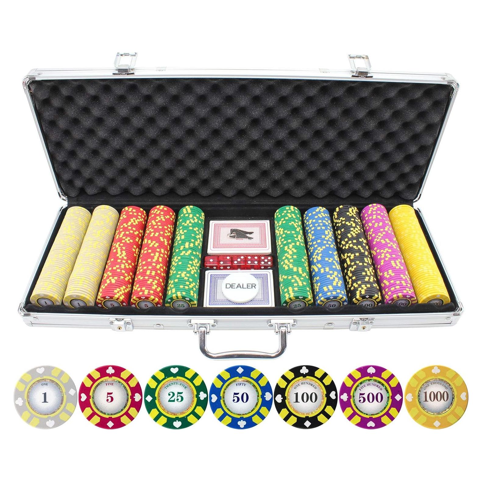 Juego de Fichas de Póker Versa Games 500 piezas 13.5g