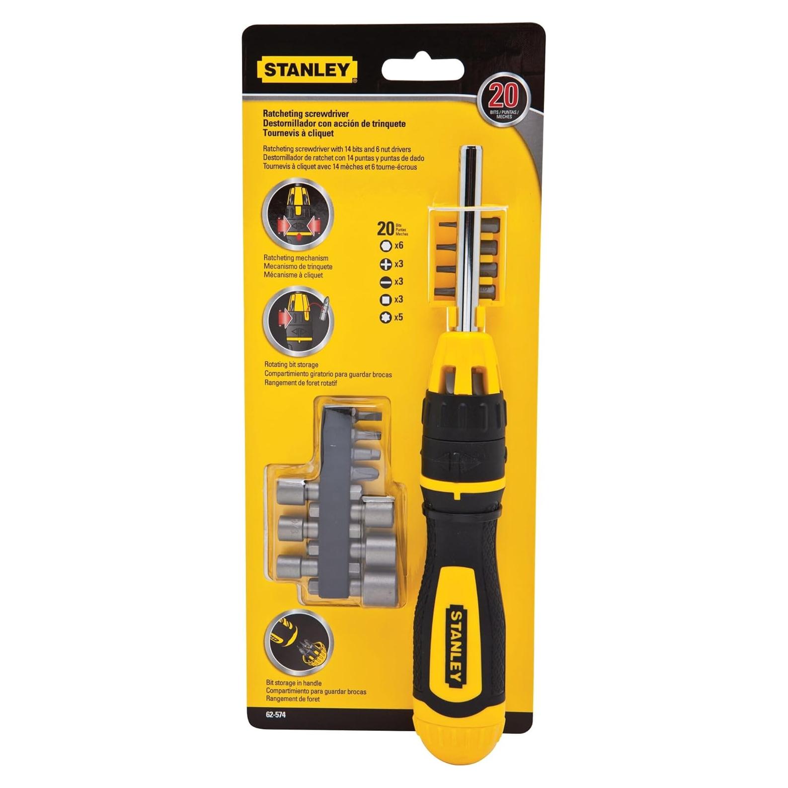 Screwdriver Set, Multibit, Ratcheting, 20-Pack (62-574)