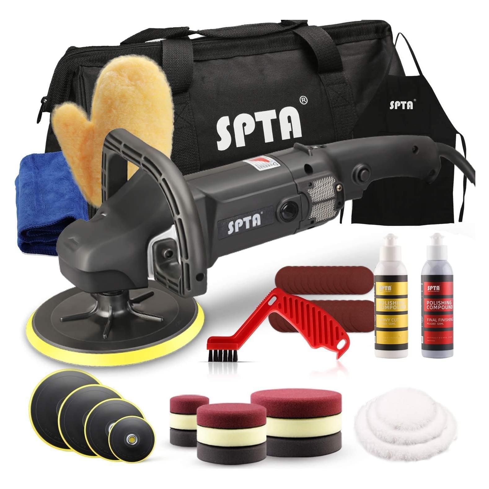 Pulidor Eléctrico SPTA 180mm Rotativo con Accesorios