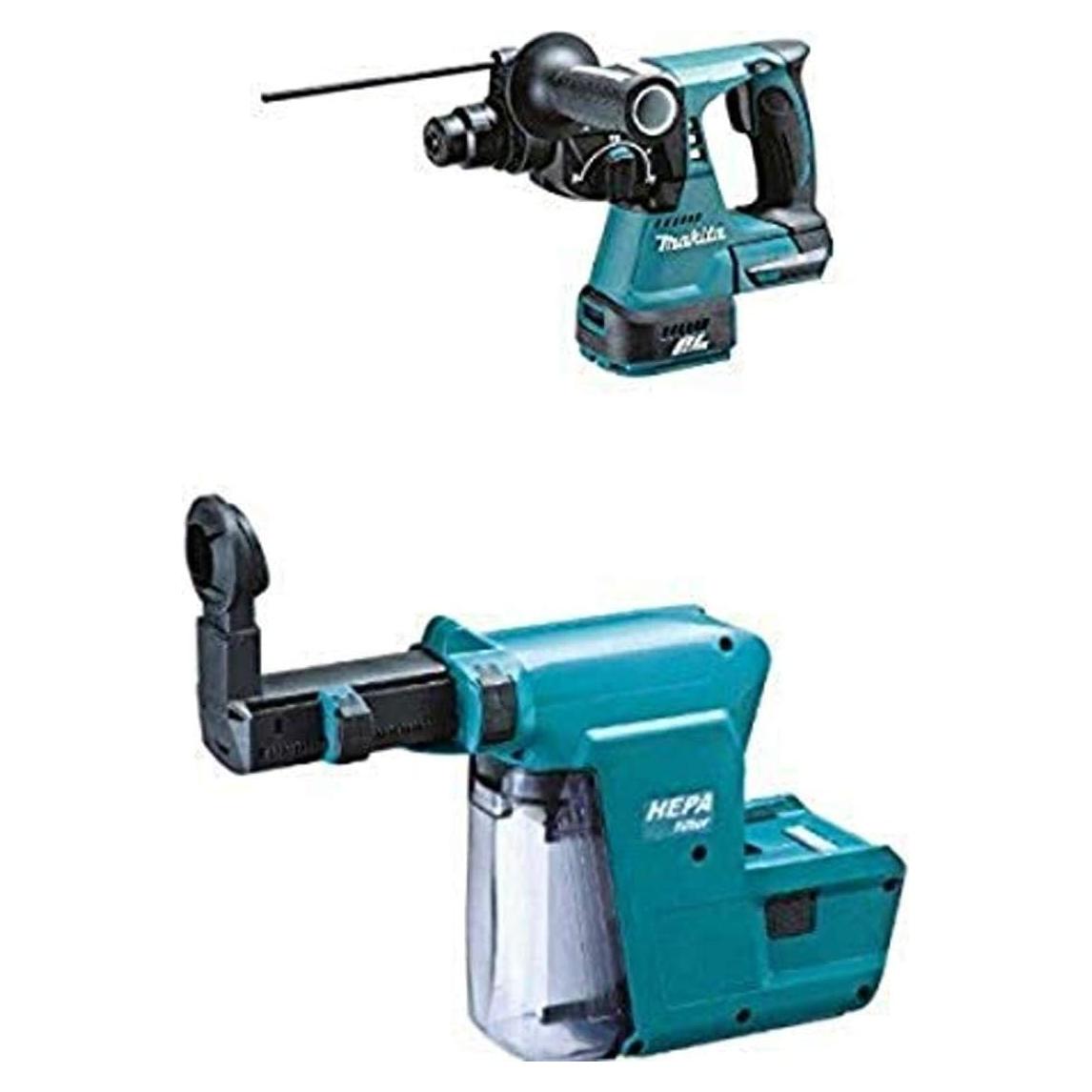 Martillo Rotativo Inalámbrico Makita XRH01Z 18V con Extractor HEPA