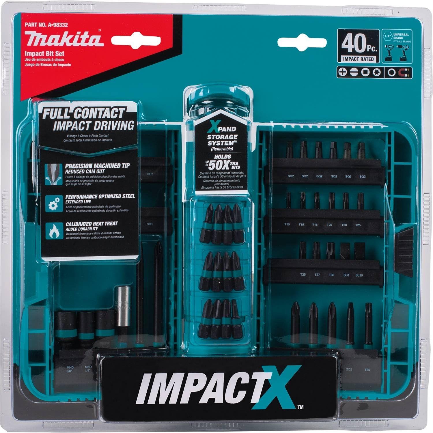 Juego de 40 Puntas para Destornillador Makita A-98332