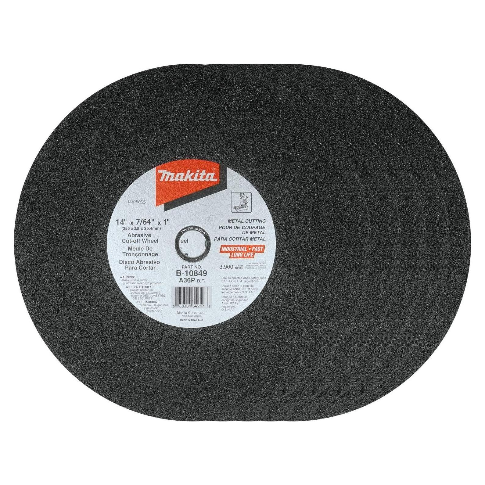 Disco de Corte Abrasivo Makita B-10849-5 14" 5 Piezas