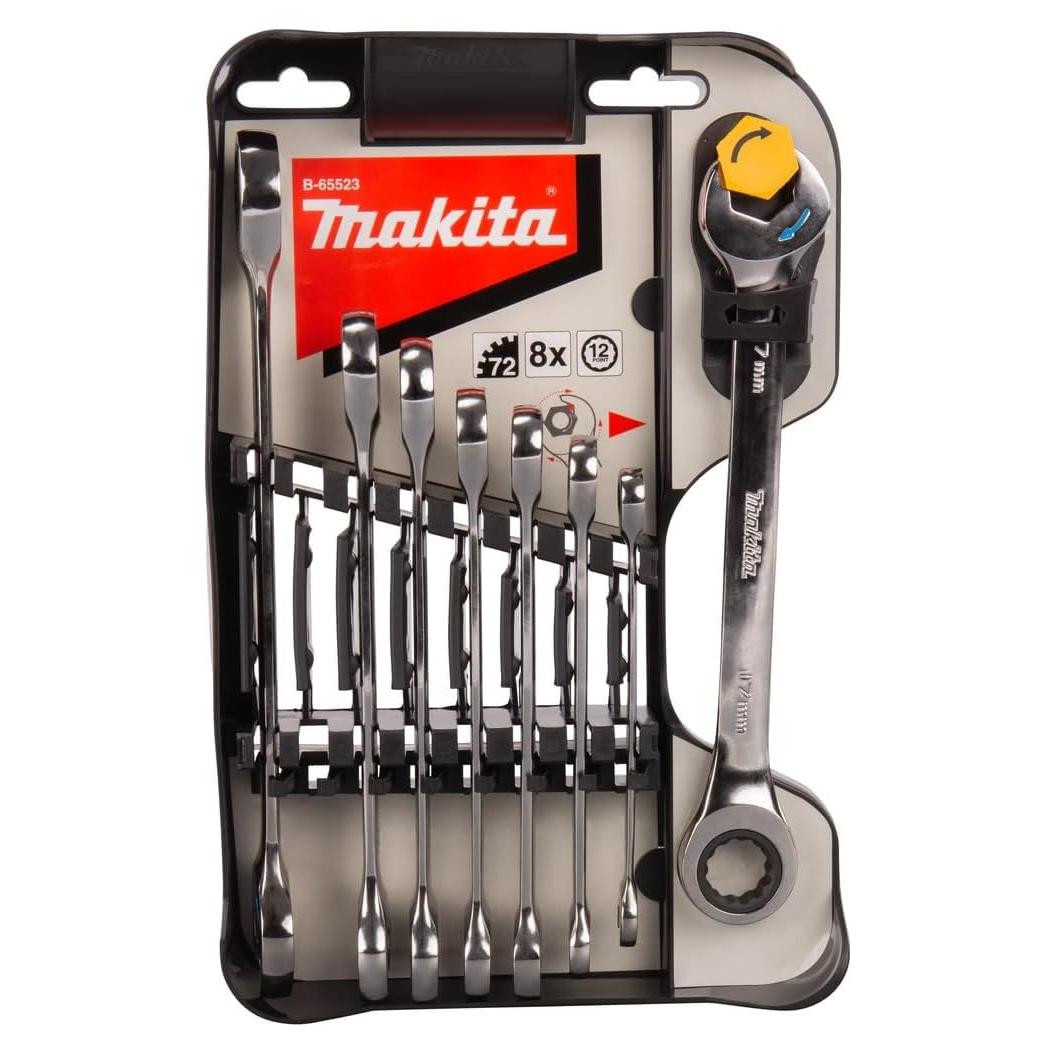 Juego de Llaves de Carraca Doble Makita B-65523 8 Piezas