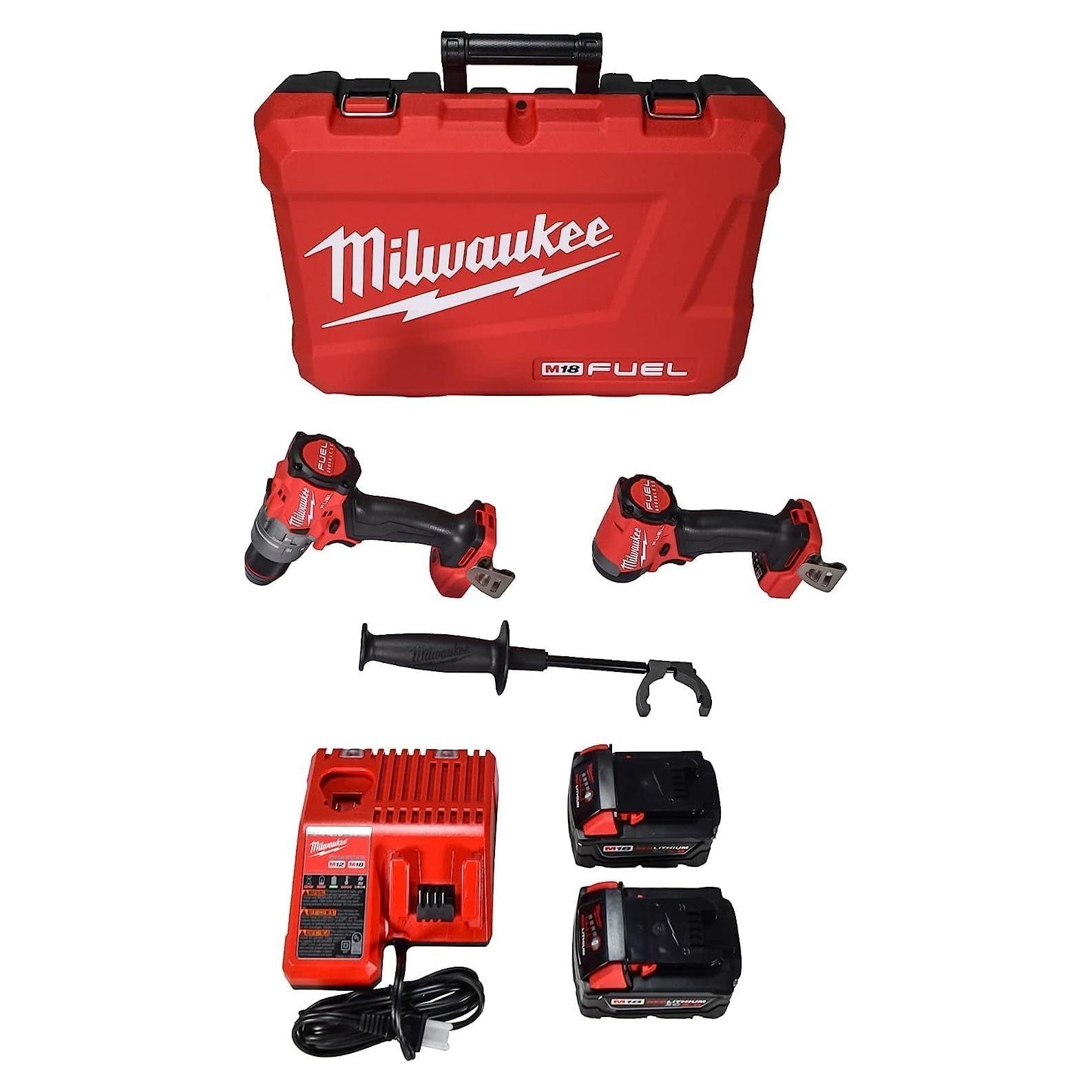 Taladro Percusión Milwaukee 3697-22 + Destornillador 18V