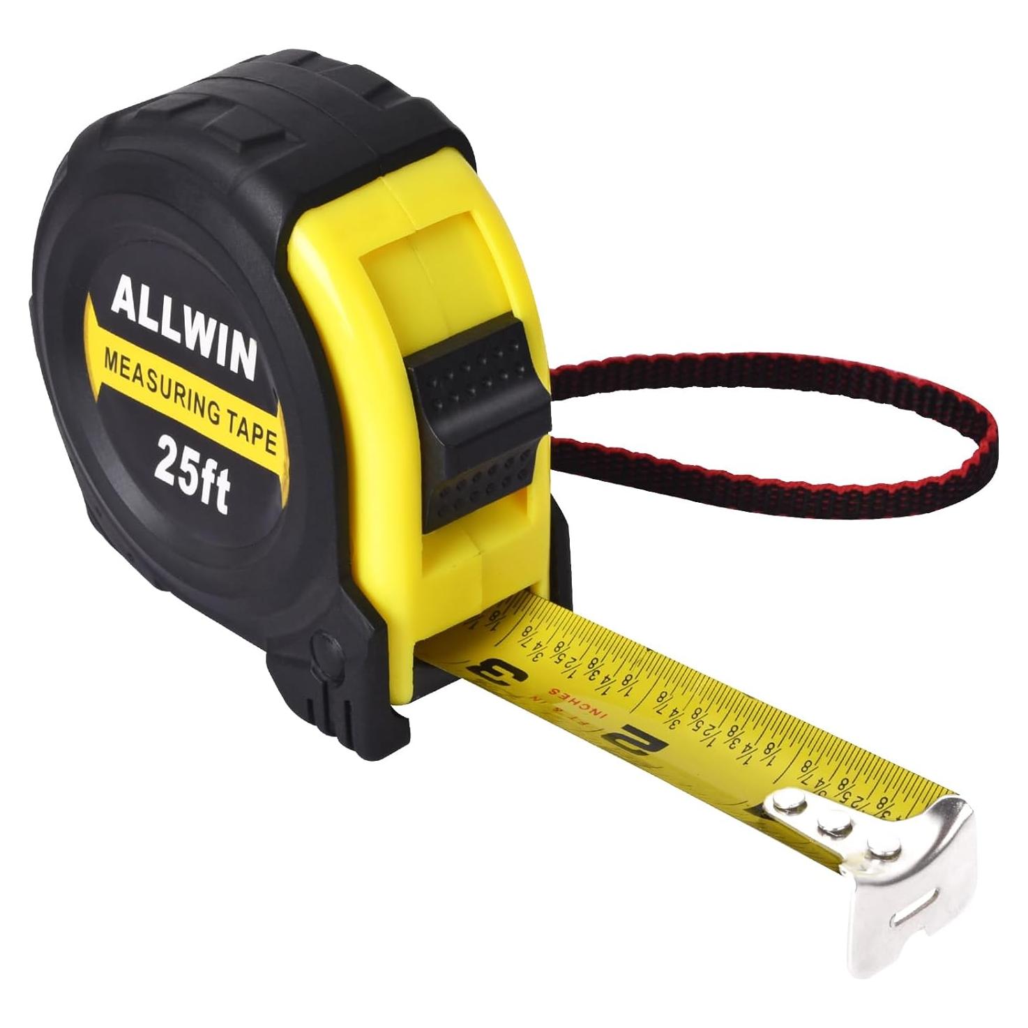 Cinta Métrica ALLWIN 7.6m Retráctil con Fracciones