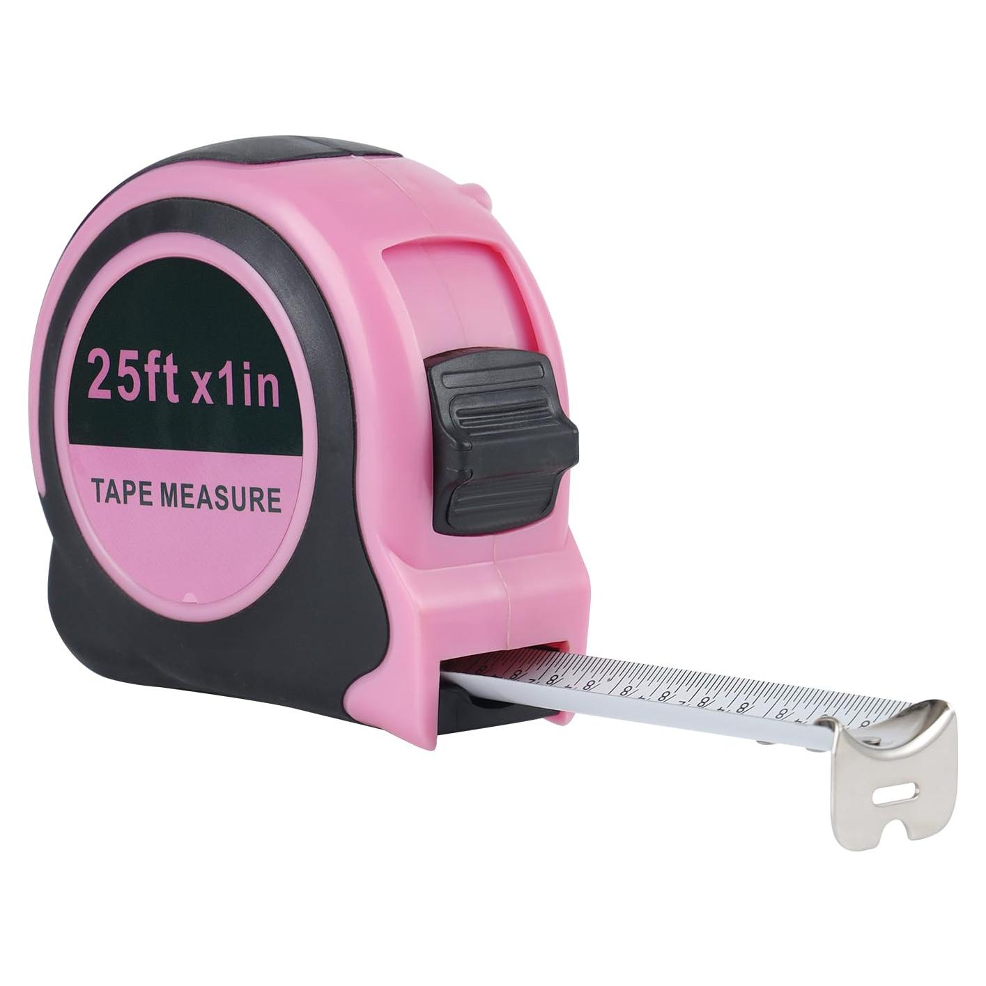 Cinta Métrica Lichamp 7.62m x 2.54cm Rosa Retráctil