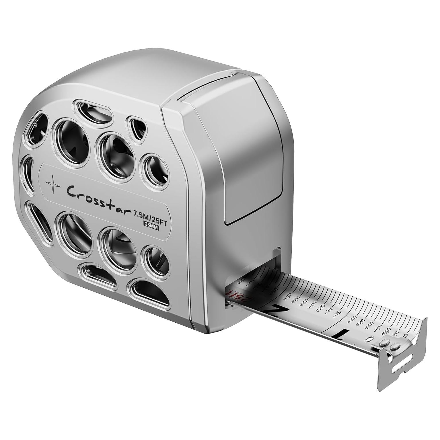 Cinta Métrica Crosstar 7,62m Doble Cara Magnética Impermeable