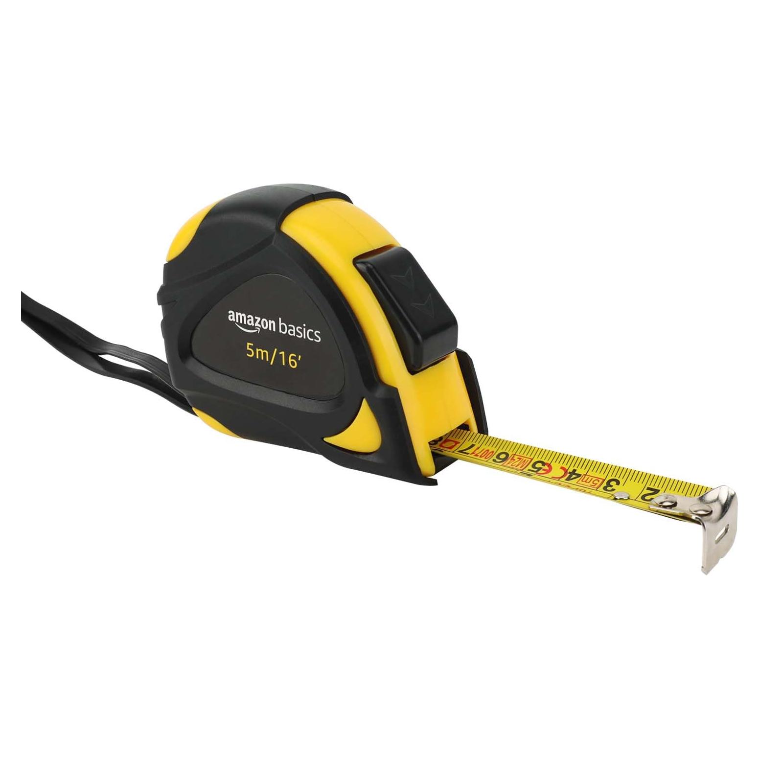 Cinta Métrica Autocierre Amazon Basics 5m Precisión MEDIA
