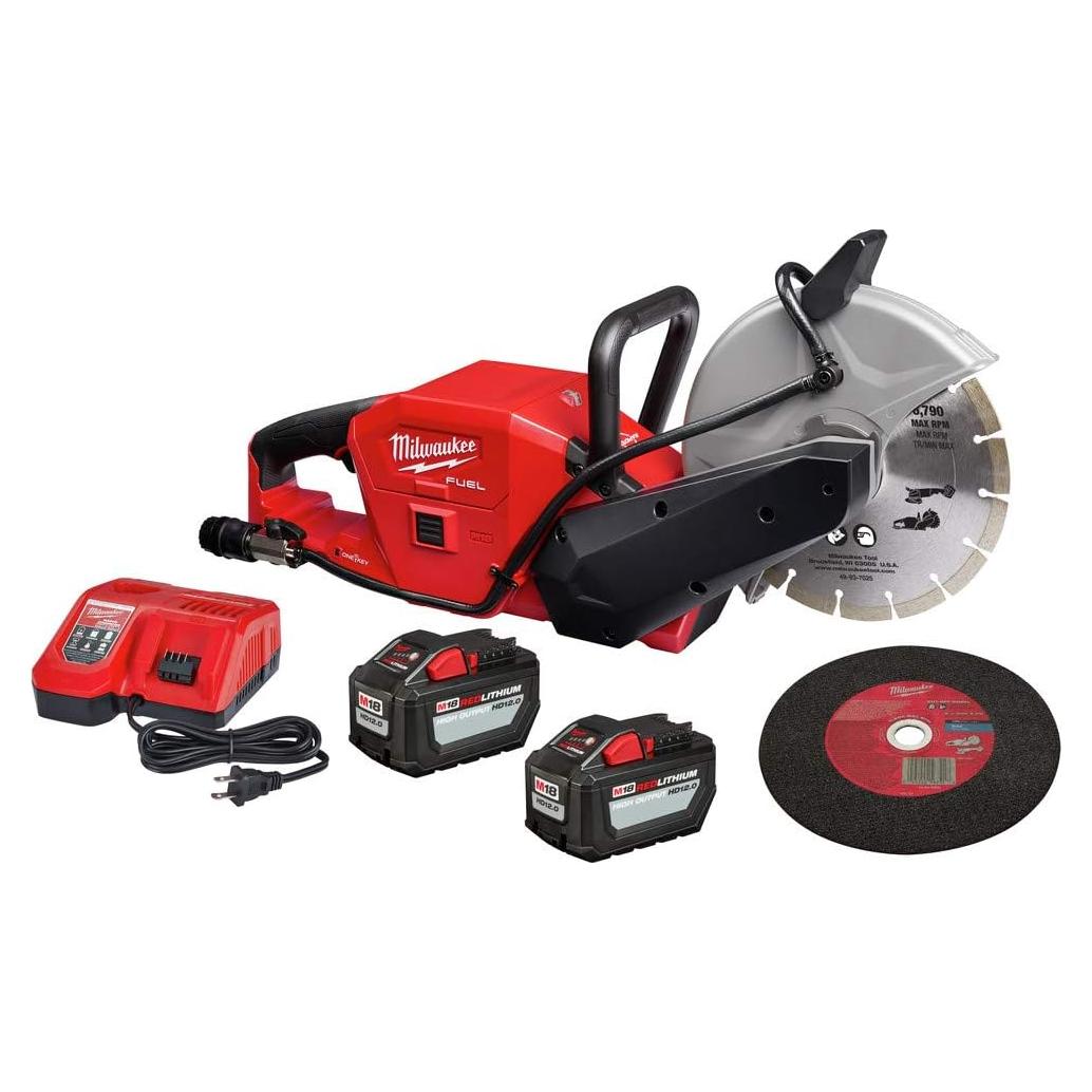Sierra de Corte Milwaukee M18 FUEL 9" con 2 Baterías y Cargador