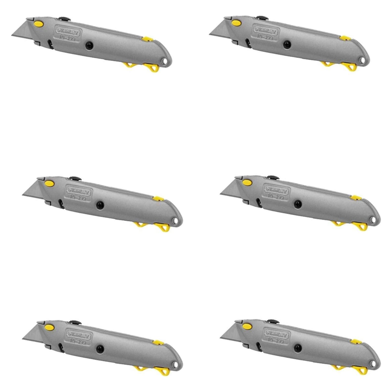 Cuchillo Utility Retráctil Stanley 10-499 Paquete de 6