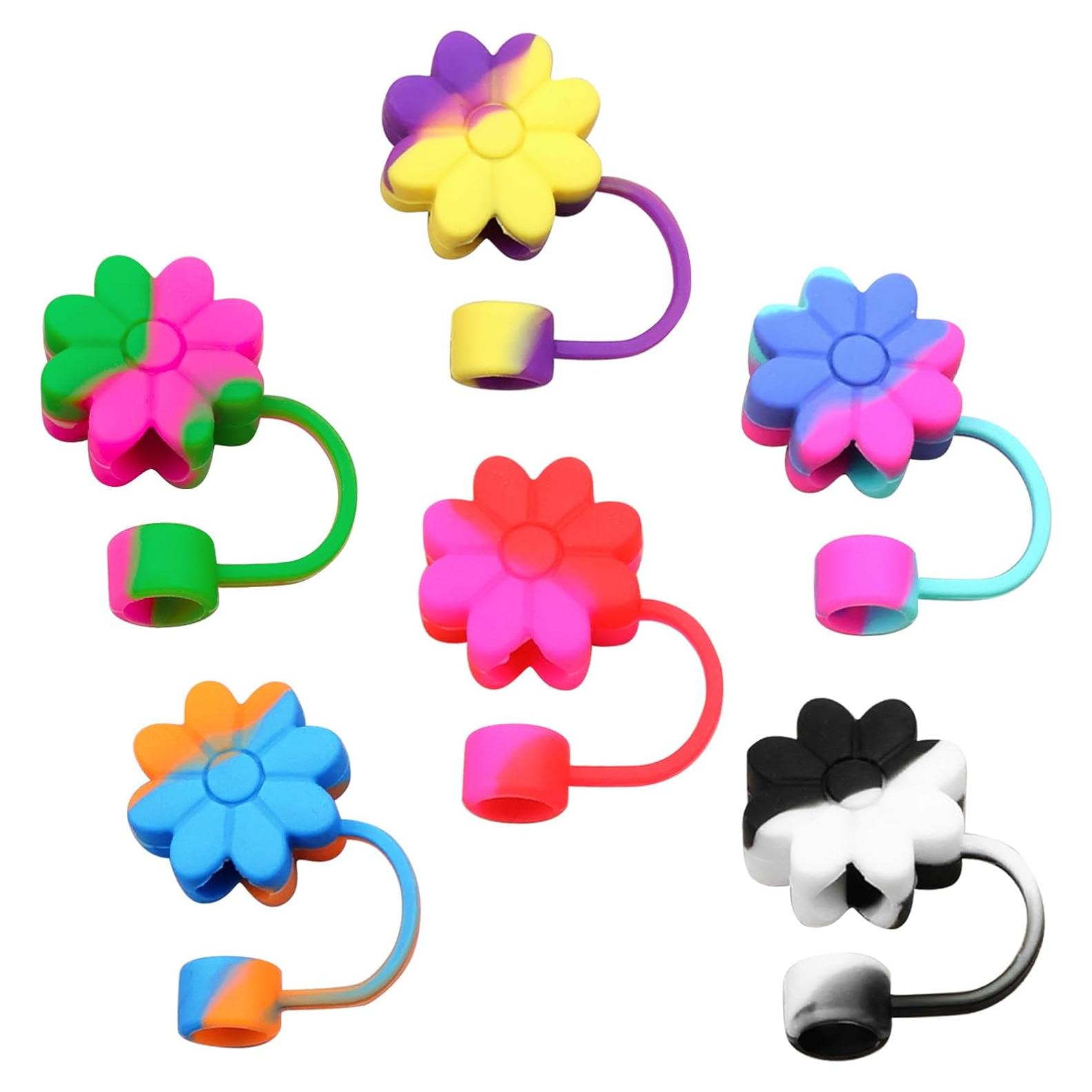 Cubiertas de Silicona SEMATA para Pajitas 6 Piezas Coloridas