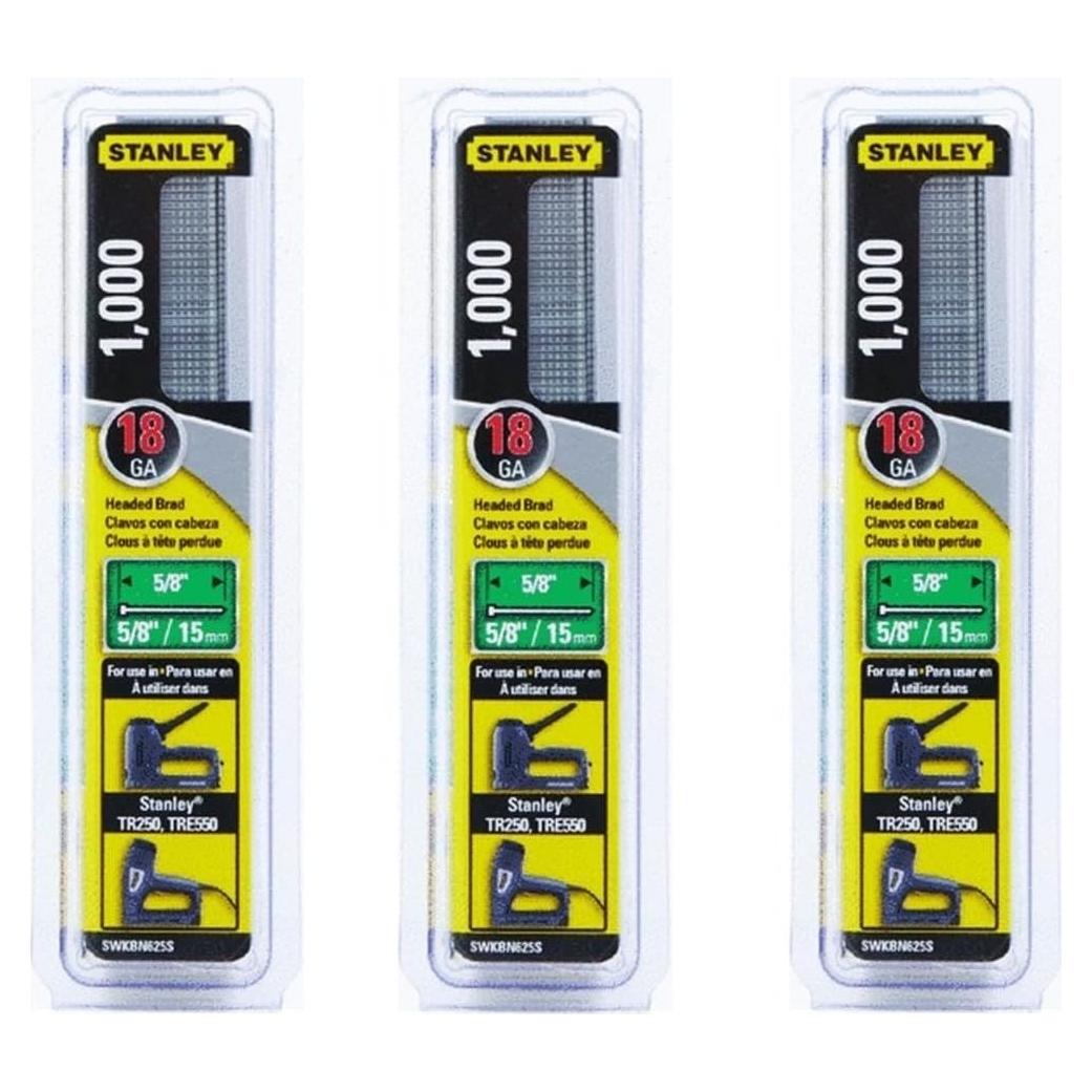 Clavos de Brad Stanley SWKBN625S 1,59 cm 1000 piezas