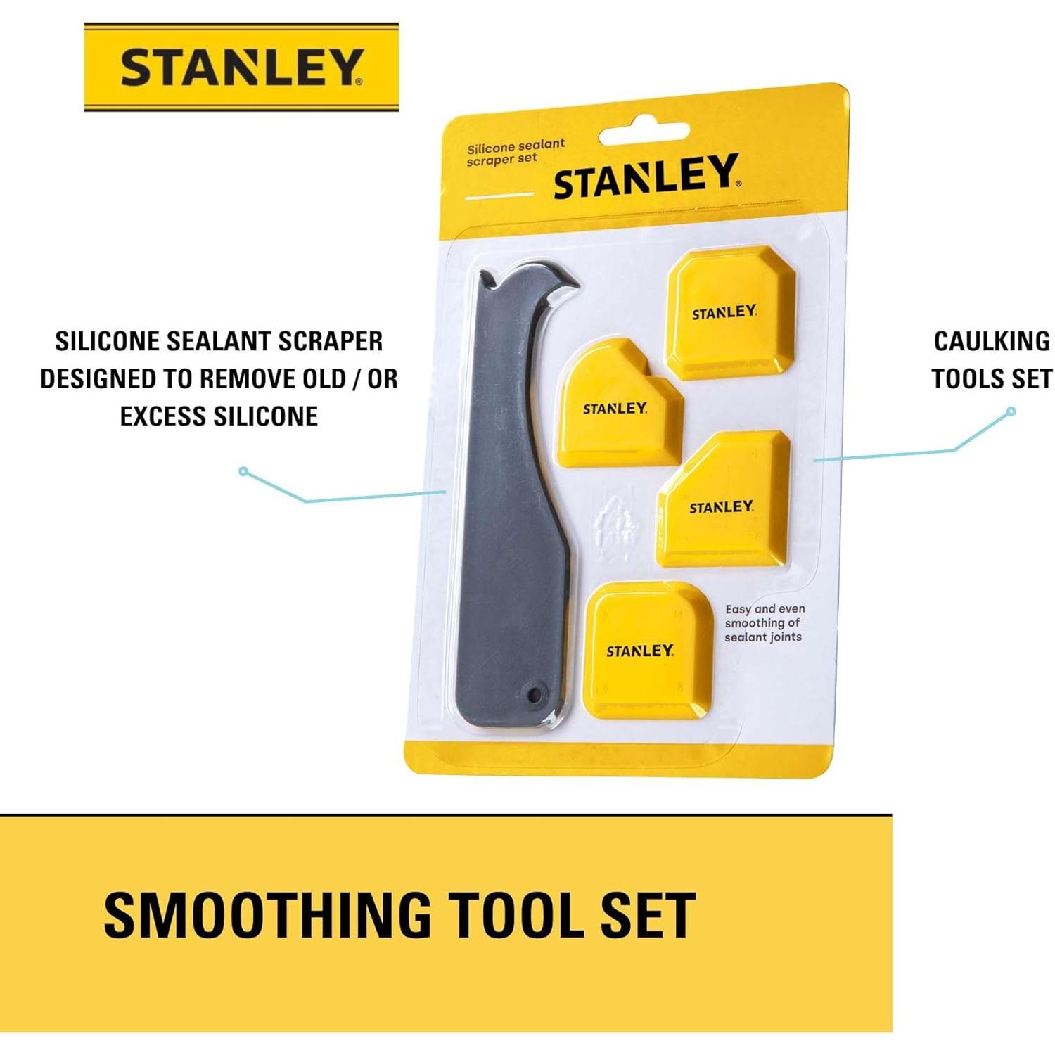 Kit de Herramientas de Alisado Stanley 4 en 1 para Selladores