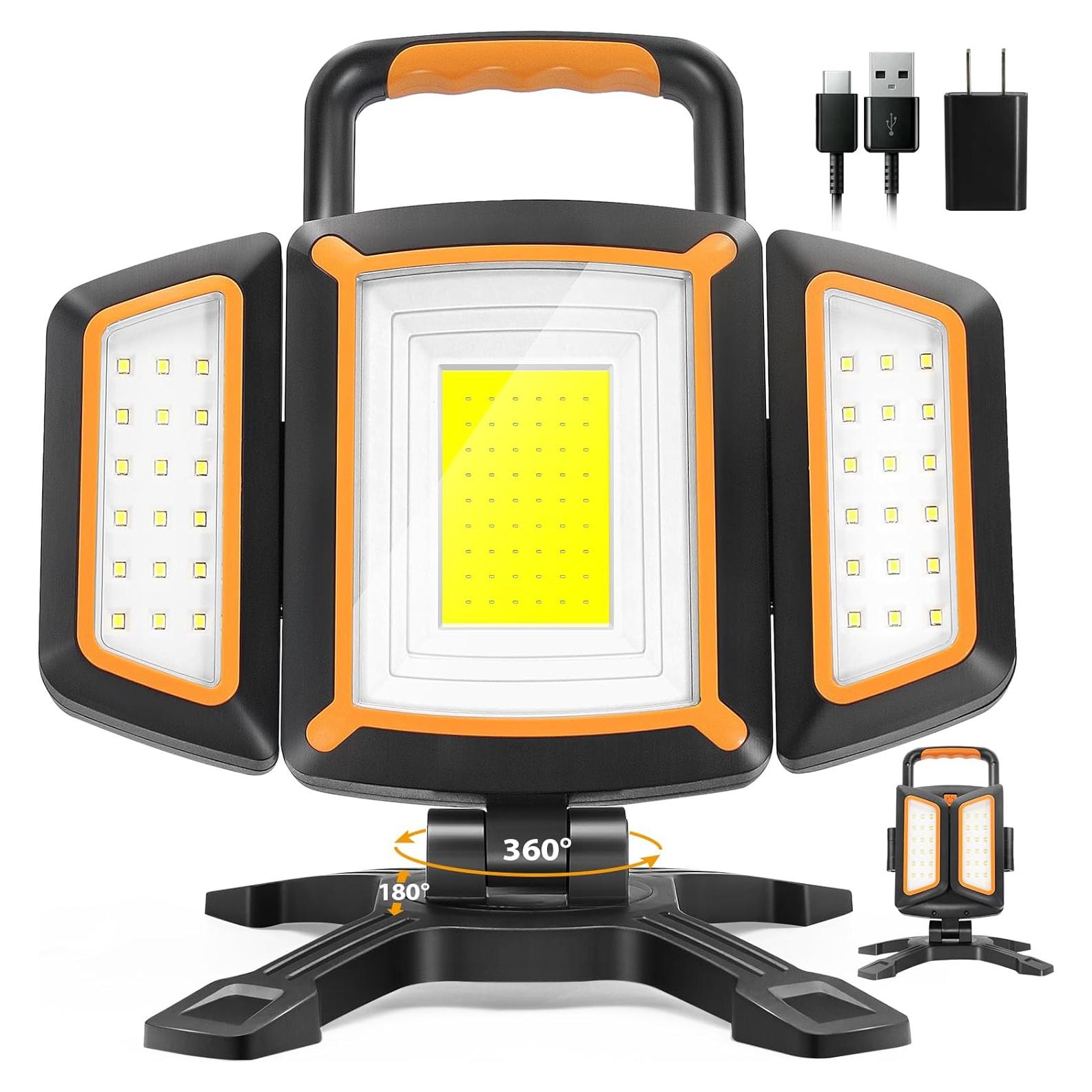 Luz de trabajo LED TRESDA 30W recargable 3000 lúmenes