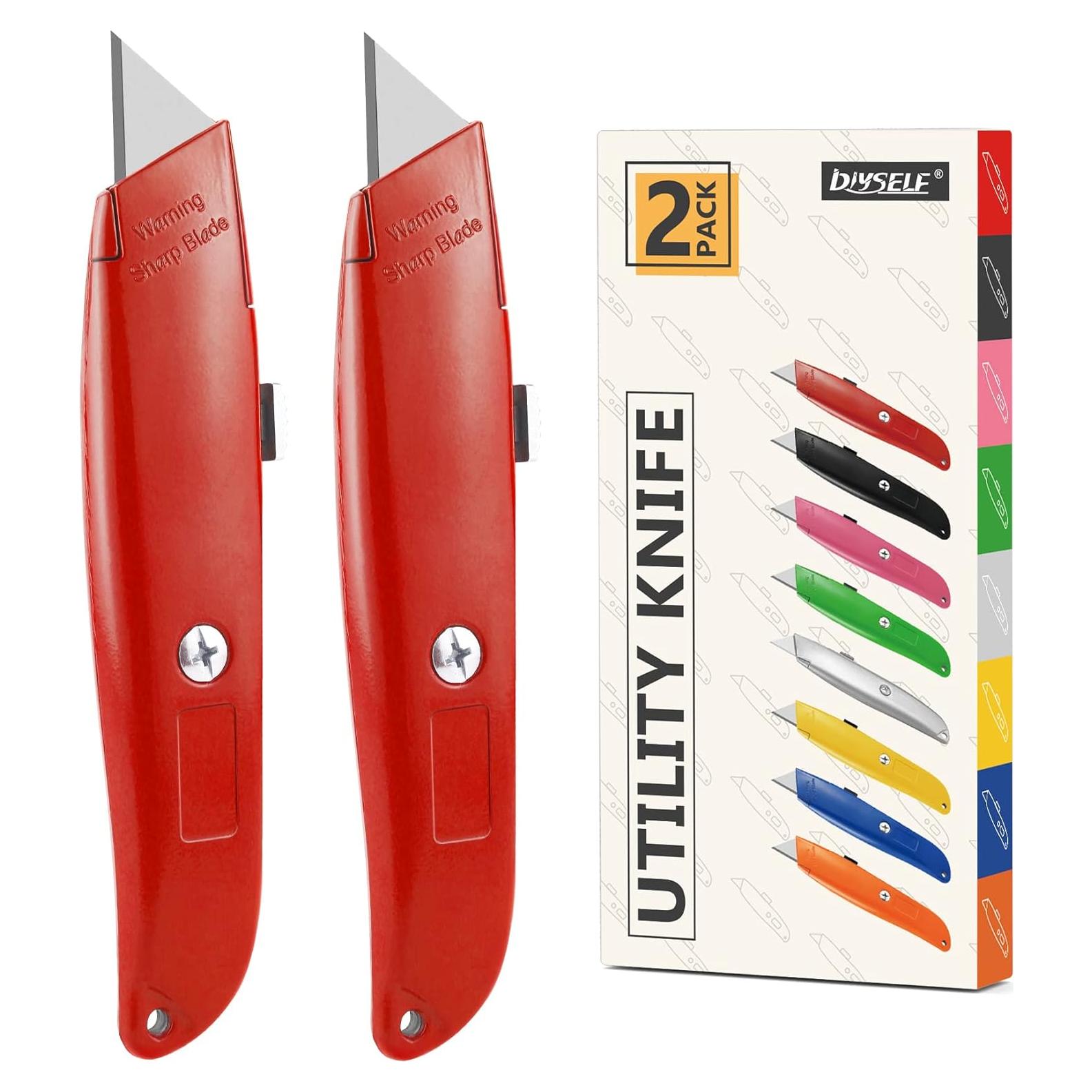 Cuchillo Utilitario DIYSELF 2Pack Cuchilla Retráctil 6cm