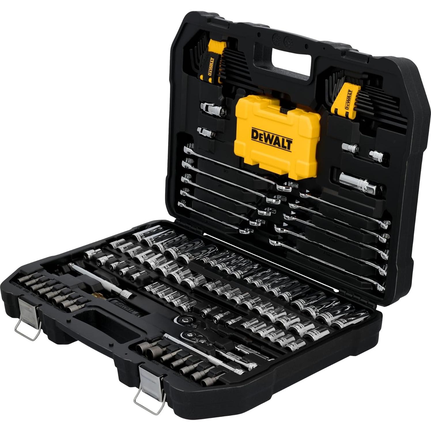 Juego de Herramientas Mecánicas DEWALT 142 Piezas SAE y Métrico