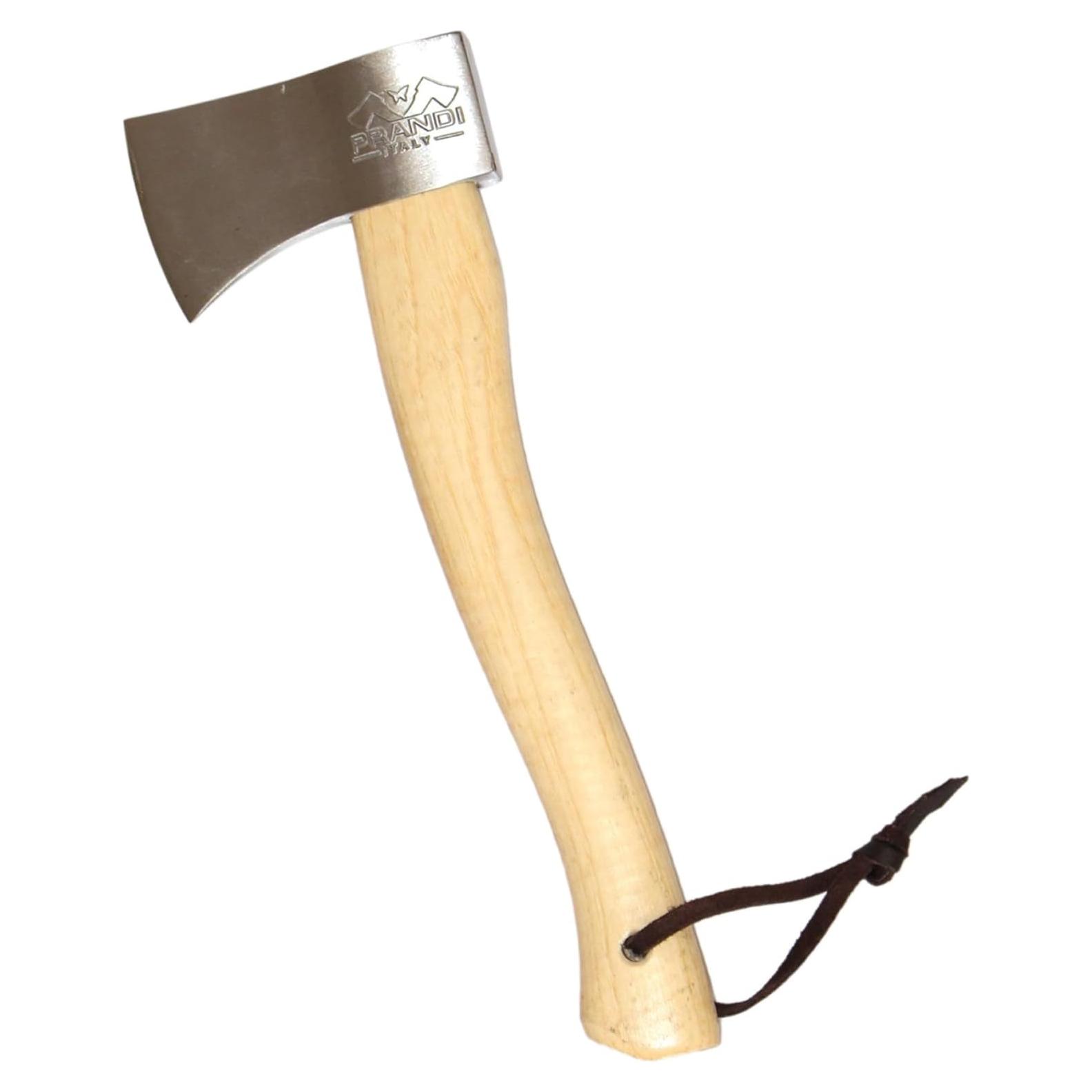 Hacha Prandi Clásica 38 cm Acero Carbono Mango Nogal