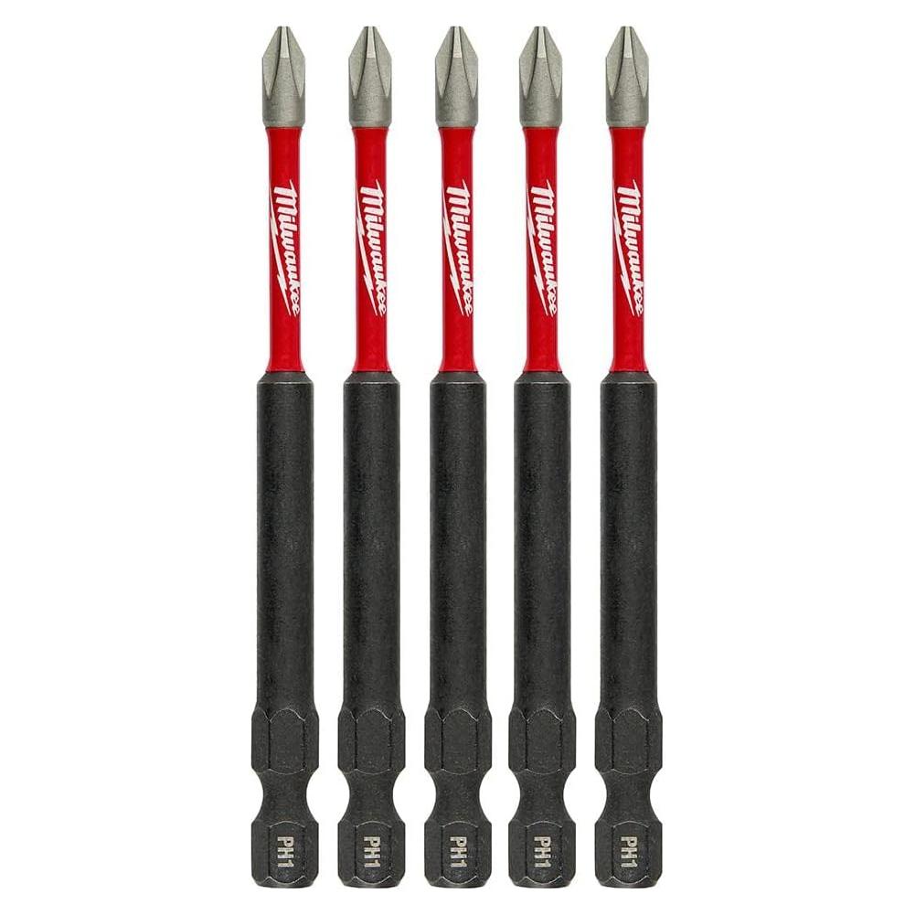 Bit Phillips Milwaukee SHOCKWAVE #1 Paquete 5, 8.89 cm