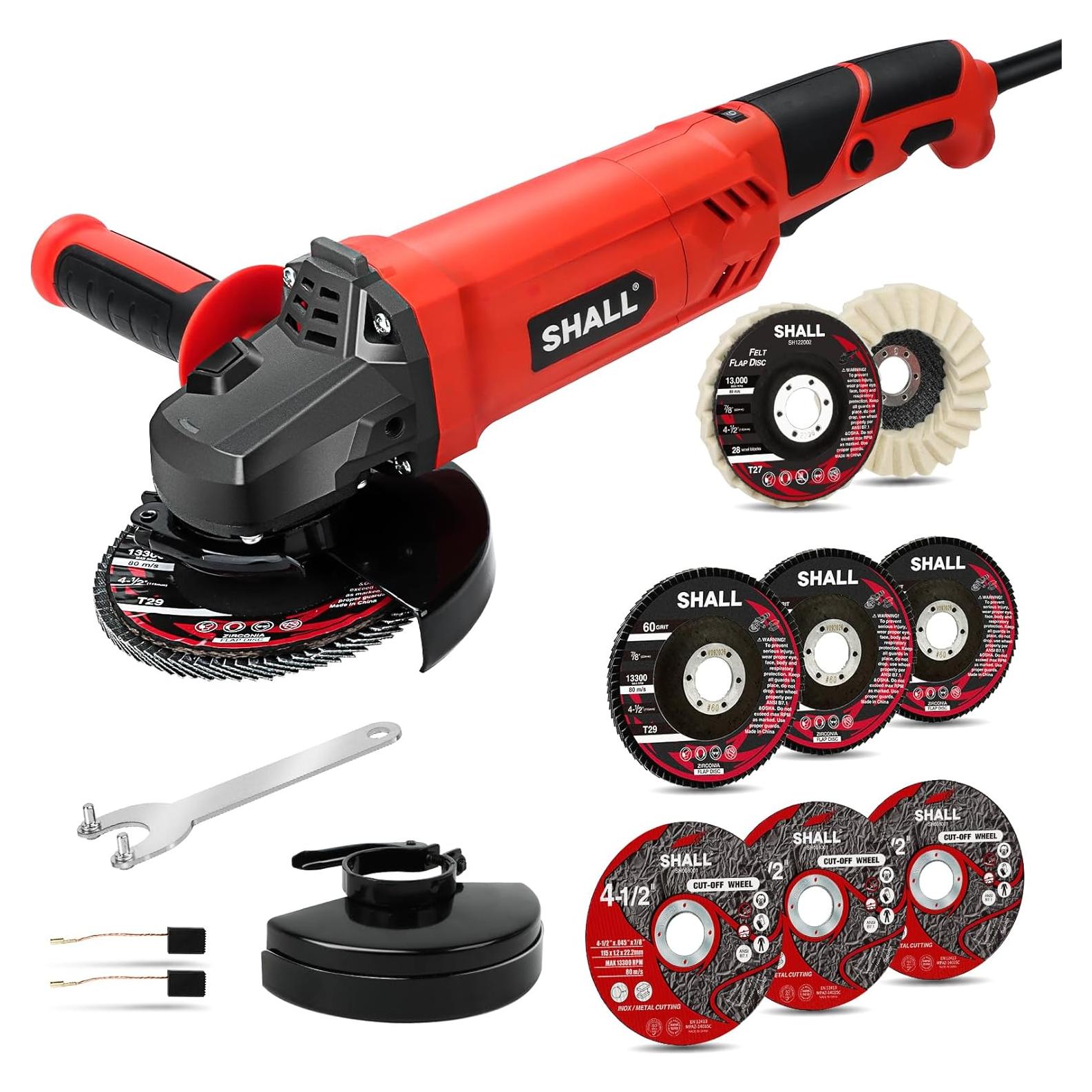 Amoladora Angular SHALL 1200W 4.5" Velocidad Variable