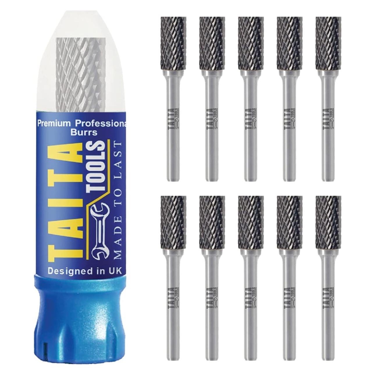 Fresa de Carburo TaitaTools SA-3 10pc Doble Corte