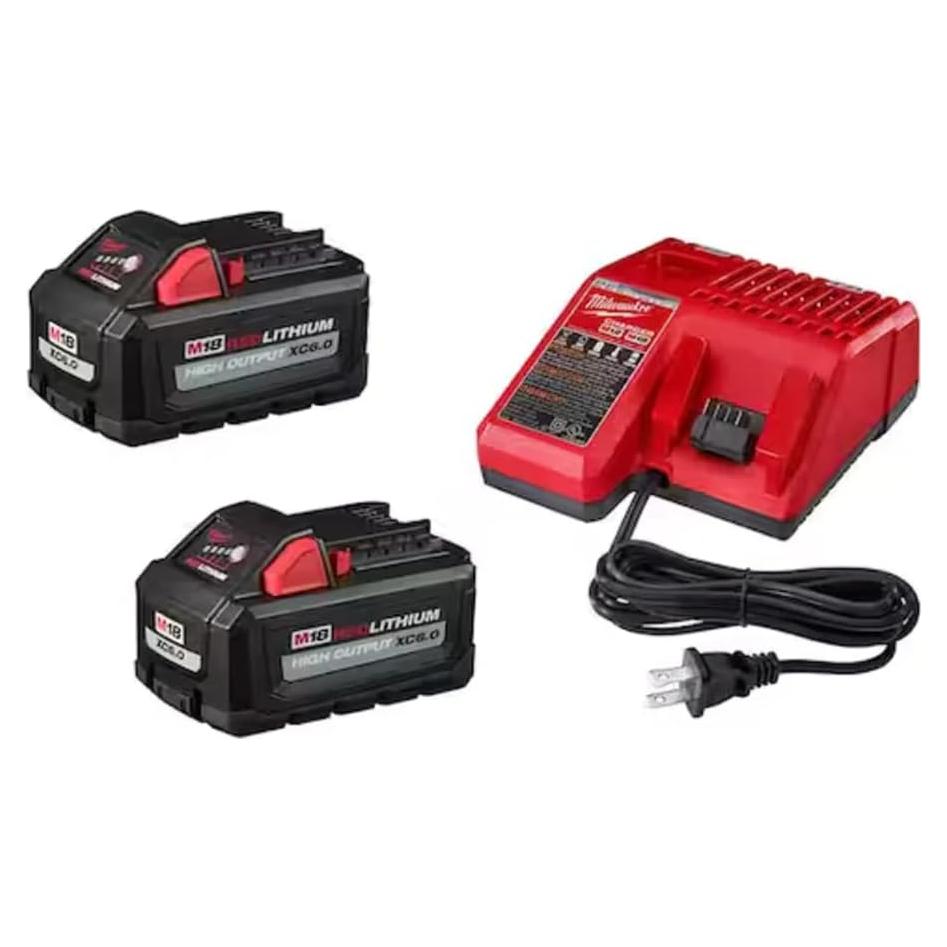 Kit de Inicio Milwaukee M18 Litio-Ion 18V con 2 Baterías 6.0Ah