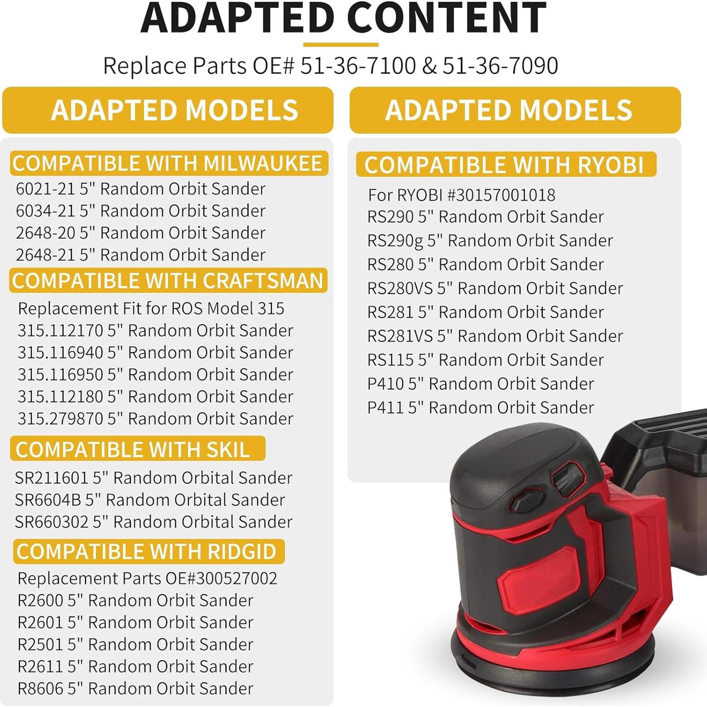 Pad de Lijado Milwaukee 5" 2 Piezas con Gancho y Bucle