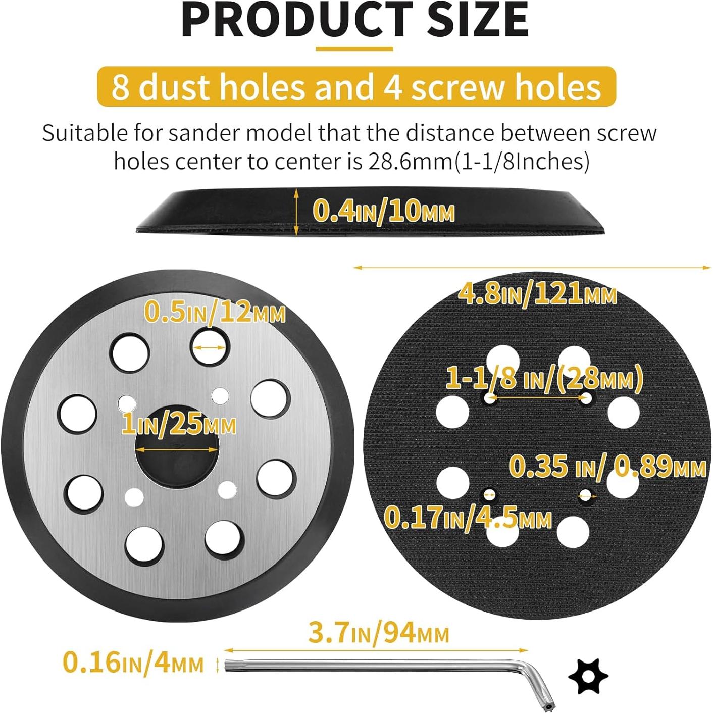 Pad de Lijado Milwaukee 5" 2 Piezas con Gancho y Bucle