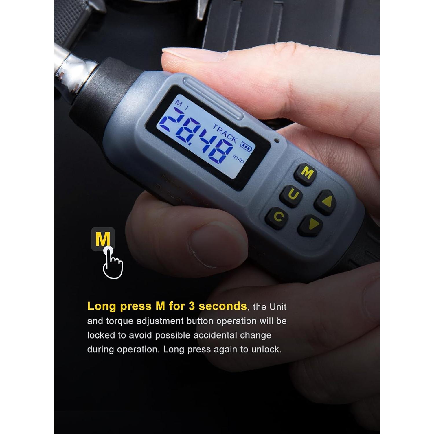 Destornillador de Par Digital GROWNEER 0.3-6 Nm 27 en 1