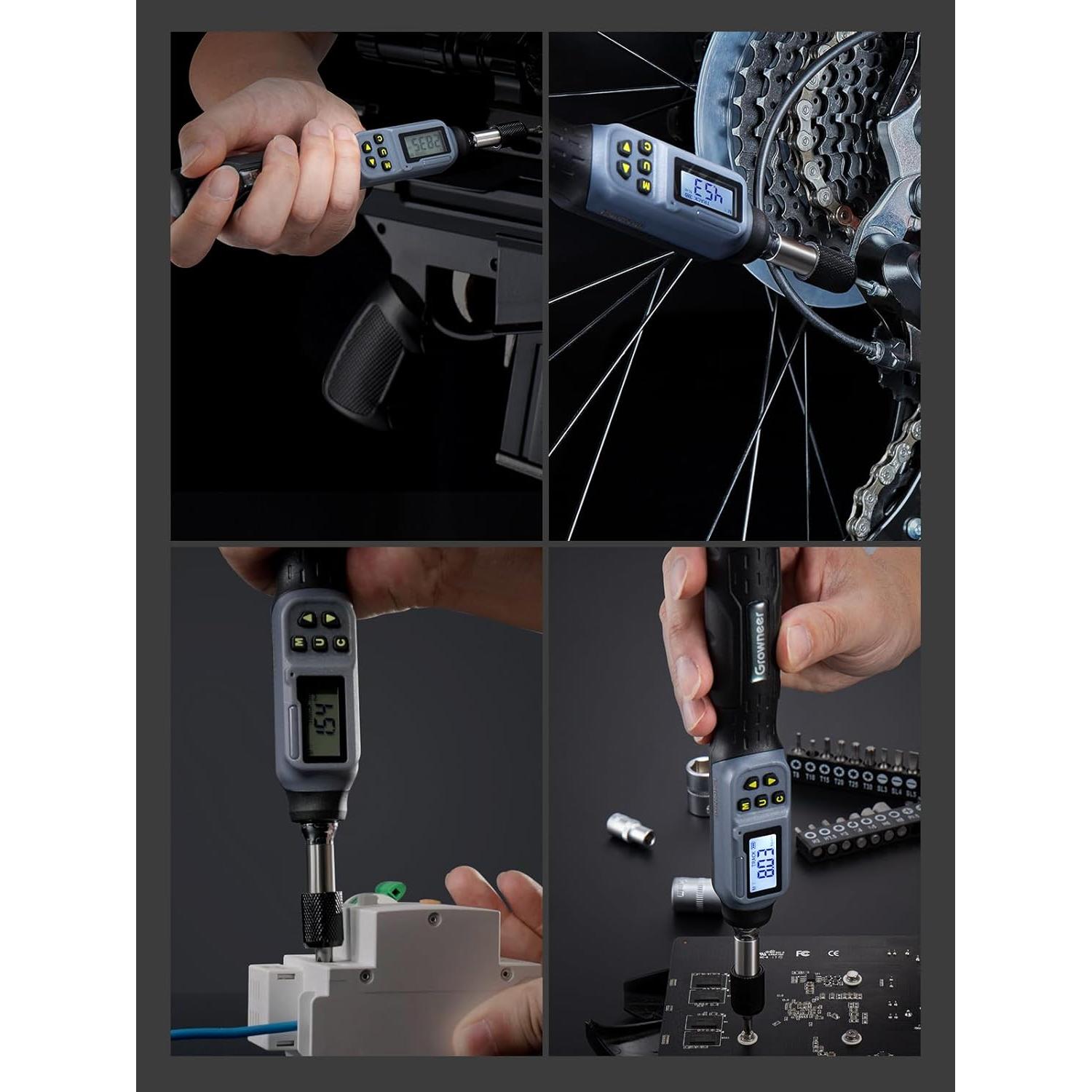 Destornillador de Par Digital GROWNEER 0.3-6 Nm 27 en 1